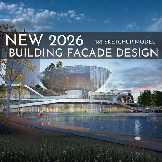 185 Building Facade SketchUp 3D Models | Architectural Design Asset Pack