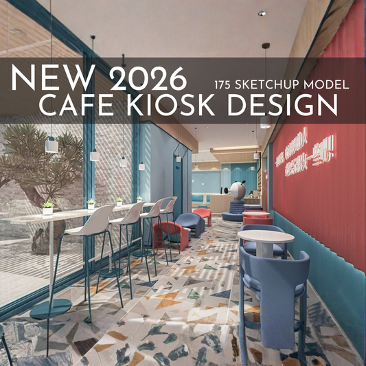 175 Cafe Kiosk Design SketchUp 3D Models | 2026 New Design | Interior Asset Pack