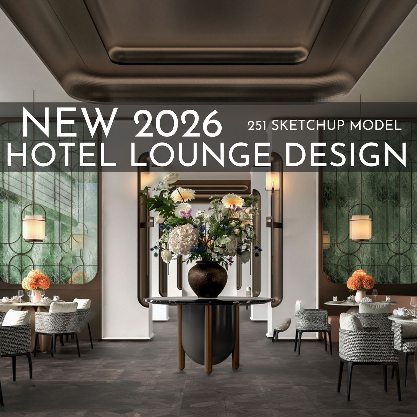 251 Hotel Lounge SketchUp 3D Models | 2026 Interior Design Asset Pack