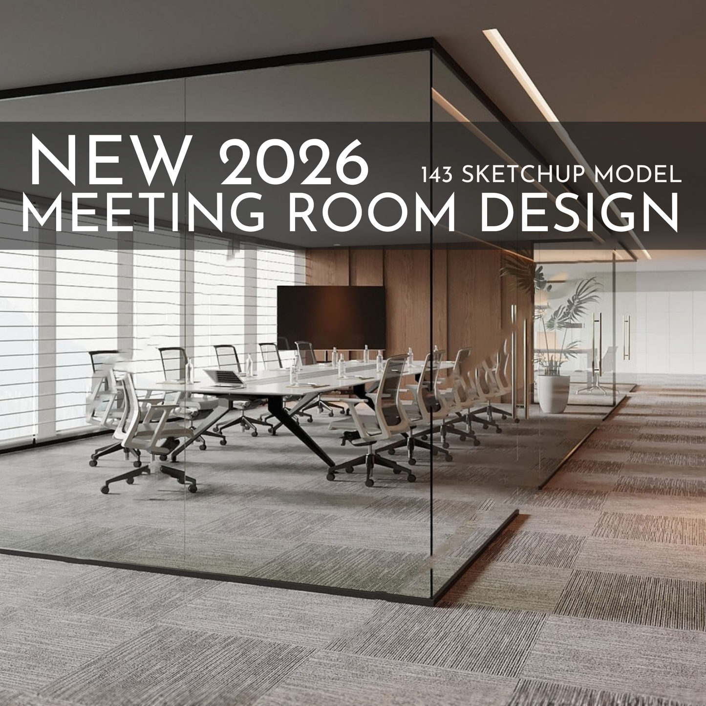 Meeting Room Design | 143 SketchUp 3D Models | Office Interior Asset Full Bundle