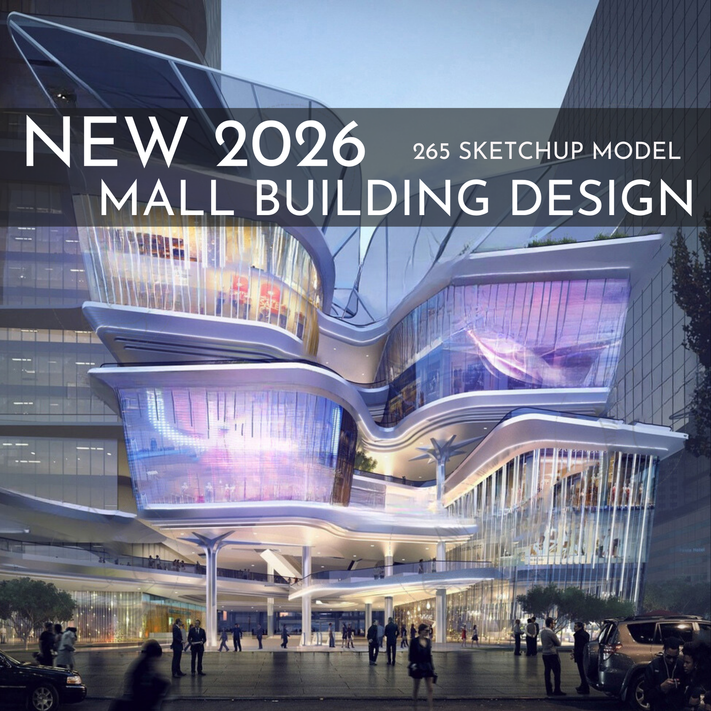 265 Mall Building SketchUp 3D Models | Commercial Interior Design Asset Pack