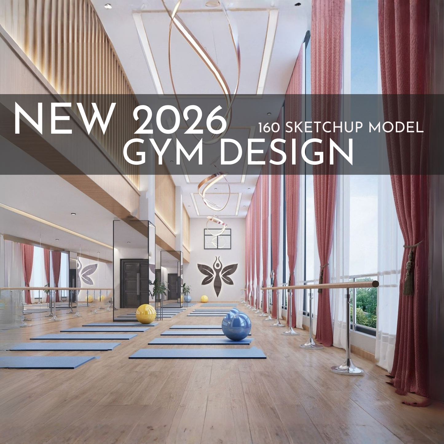 Gym Design | 160 SketchUp 3D Models | Commercial Interior Asset Full Bundle