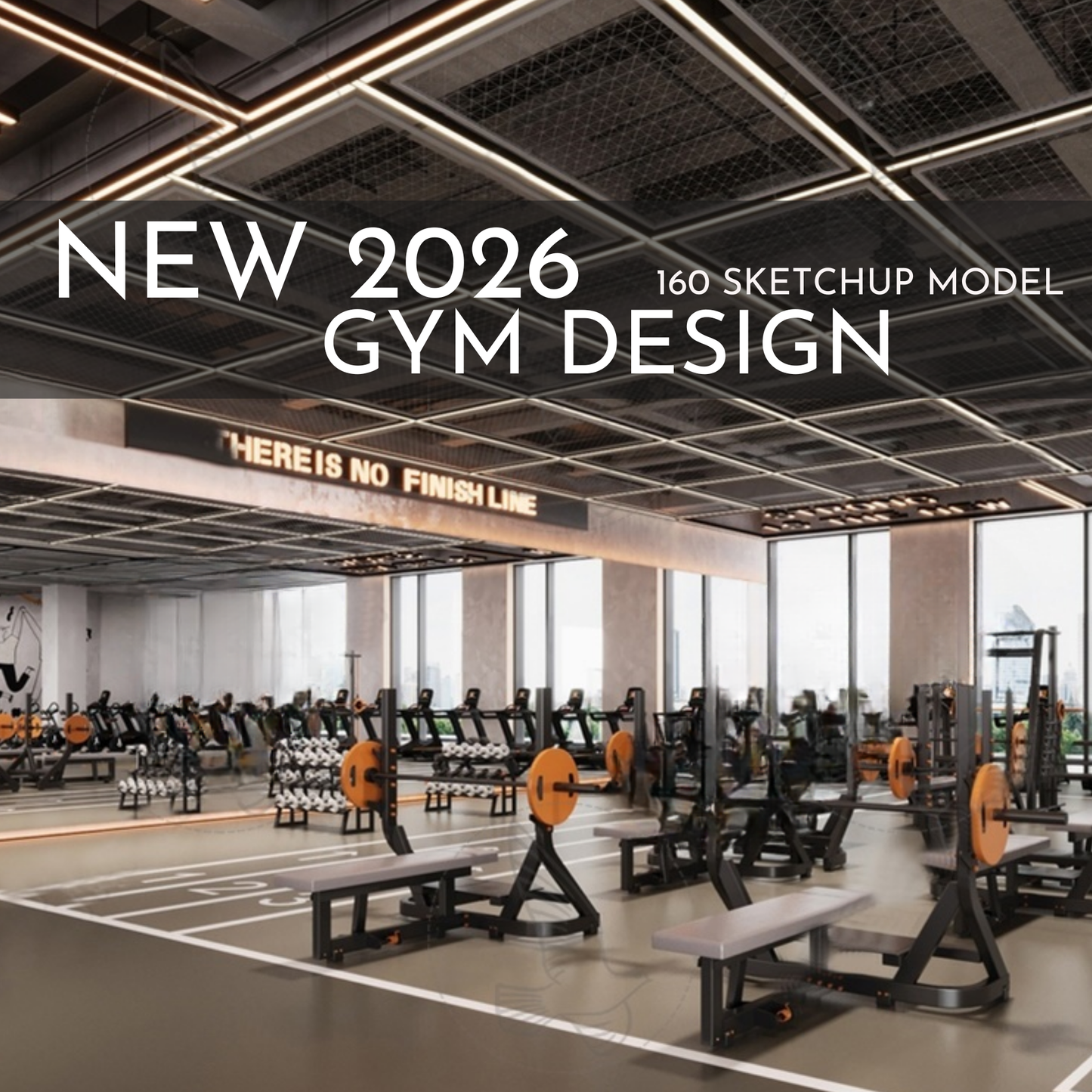 Gym Design | 160 SketchUp 3D Models | Commercial Interior Asset Full Bundle