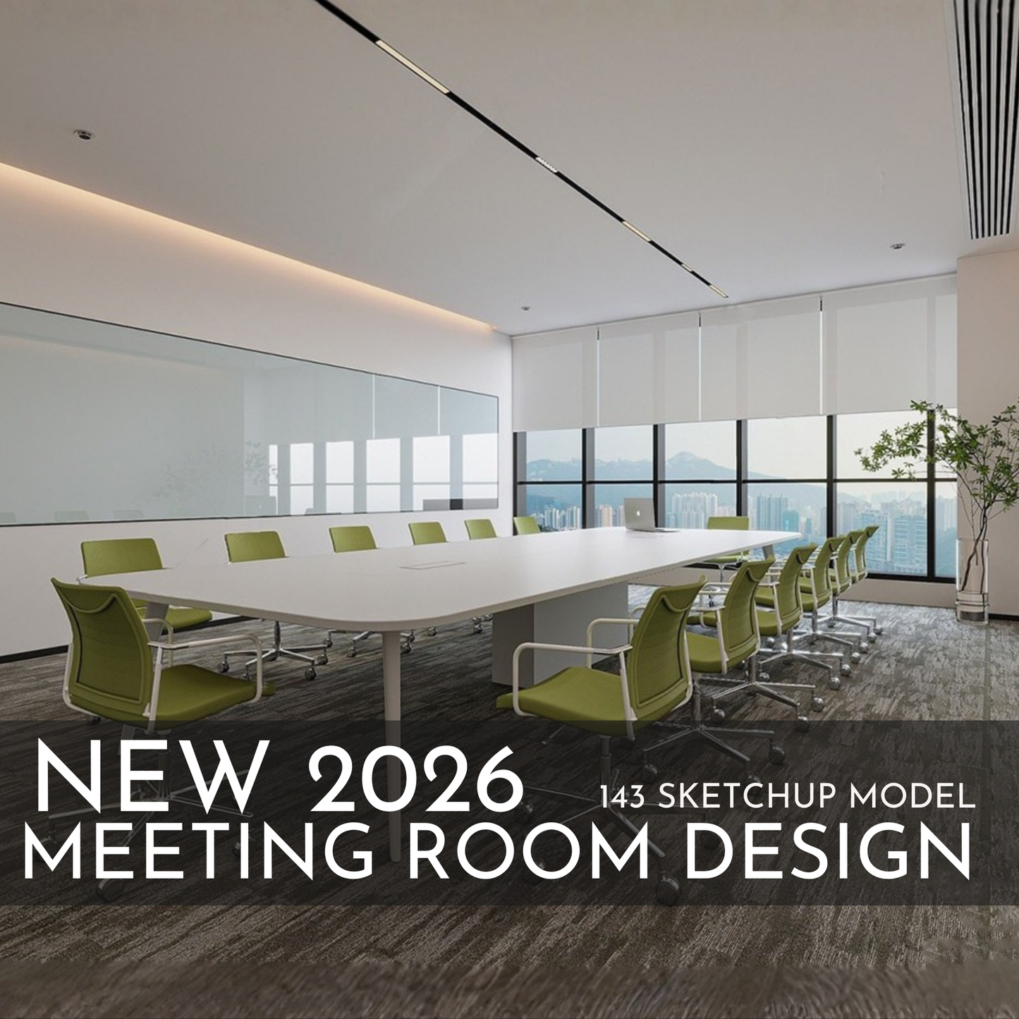 Meeting Room Design | 143 SketchUp 3D Models | Office Interior Asset Full Bundle