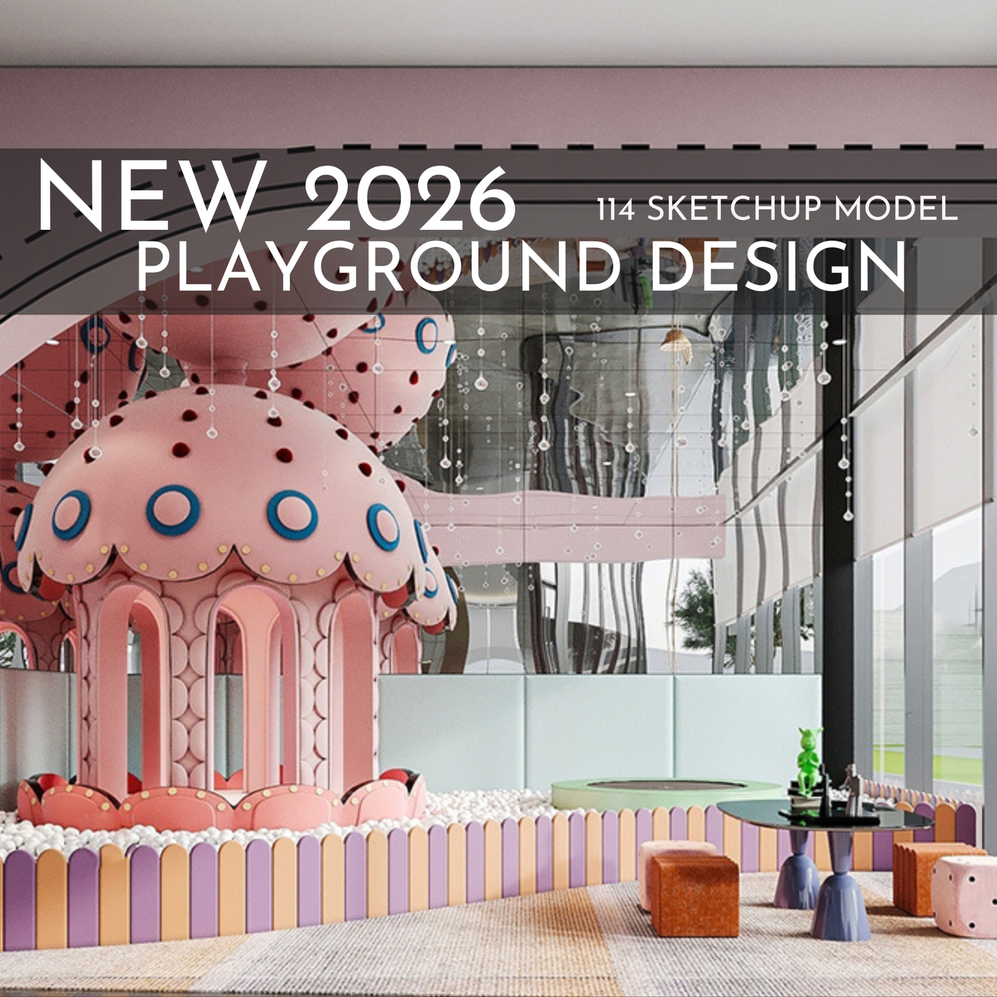Playground Design | 114 SketchUp 3D Models | Interior & Outdoor Asset Full Bundle