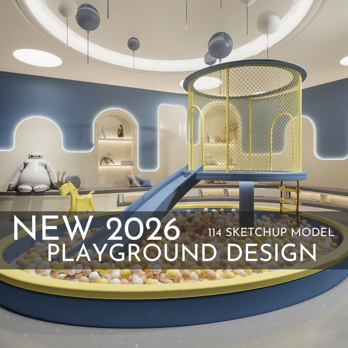 Playground Design | 114 SketchUp 3D Models | Interior & Outdoor Asset Full Bundle