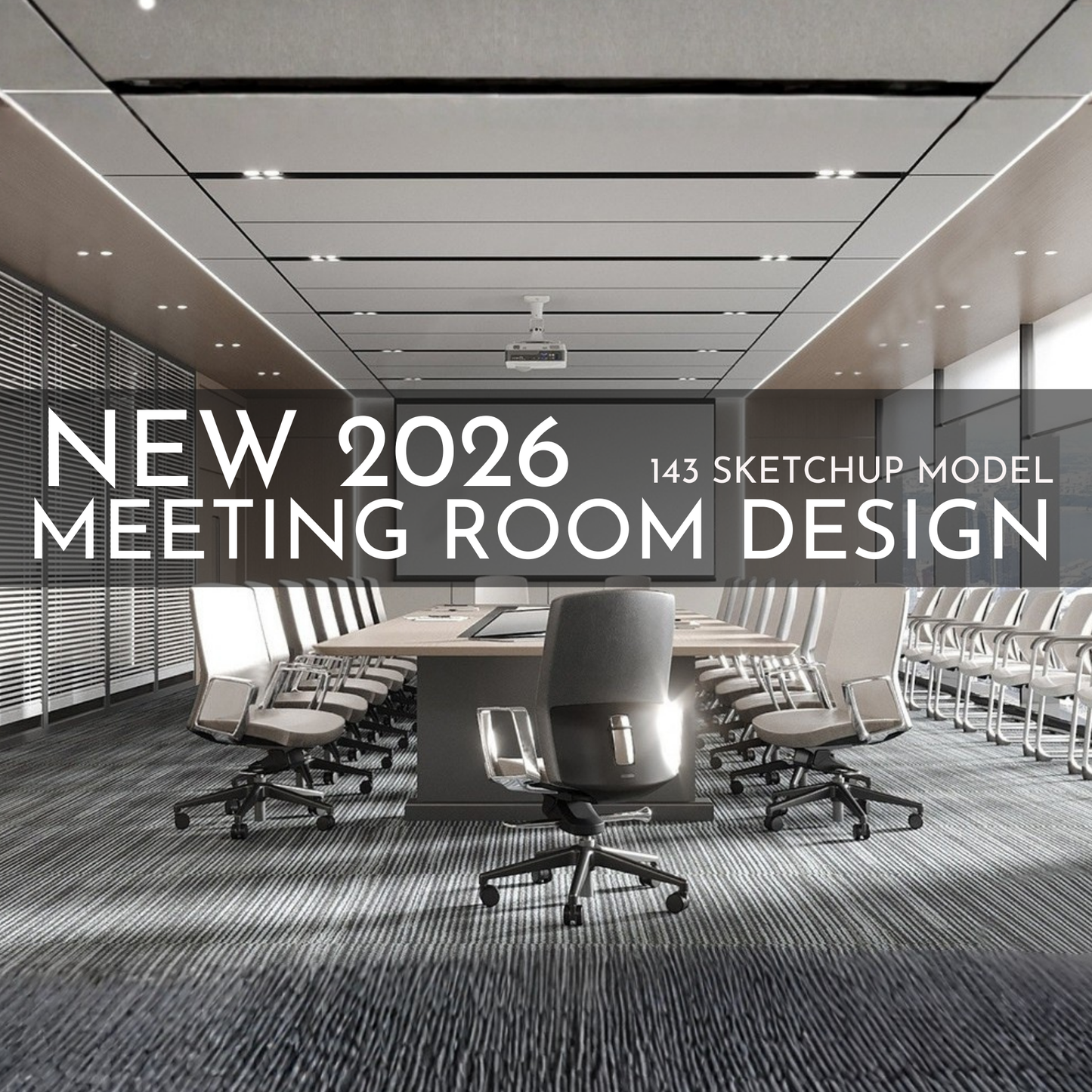 Meeting Room Design | 143 SketchUp 3D Models | Office Interior Asset Full Bundle