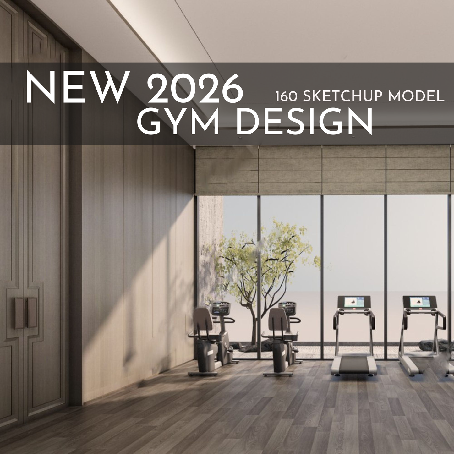 Gym Design | 160 SketchUp 3D Models | Commercial Interior Asset Full Bundle