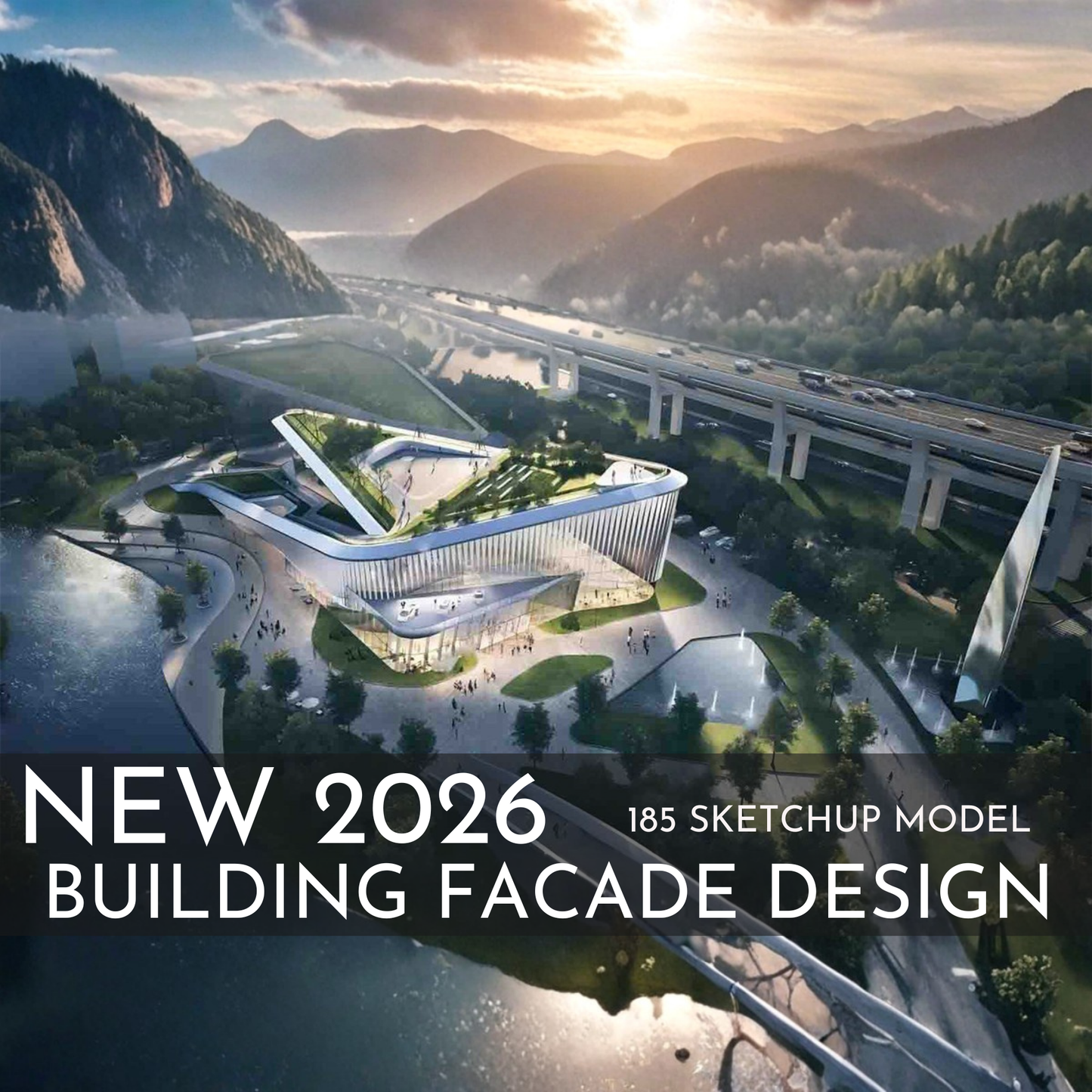 185 Building Facade SketchUp 3D Models | Architectural Design Asset Pack