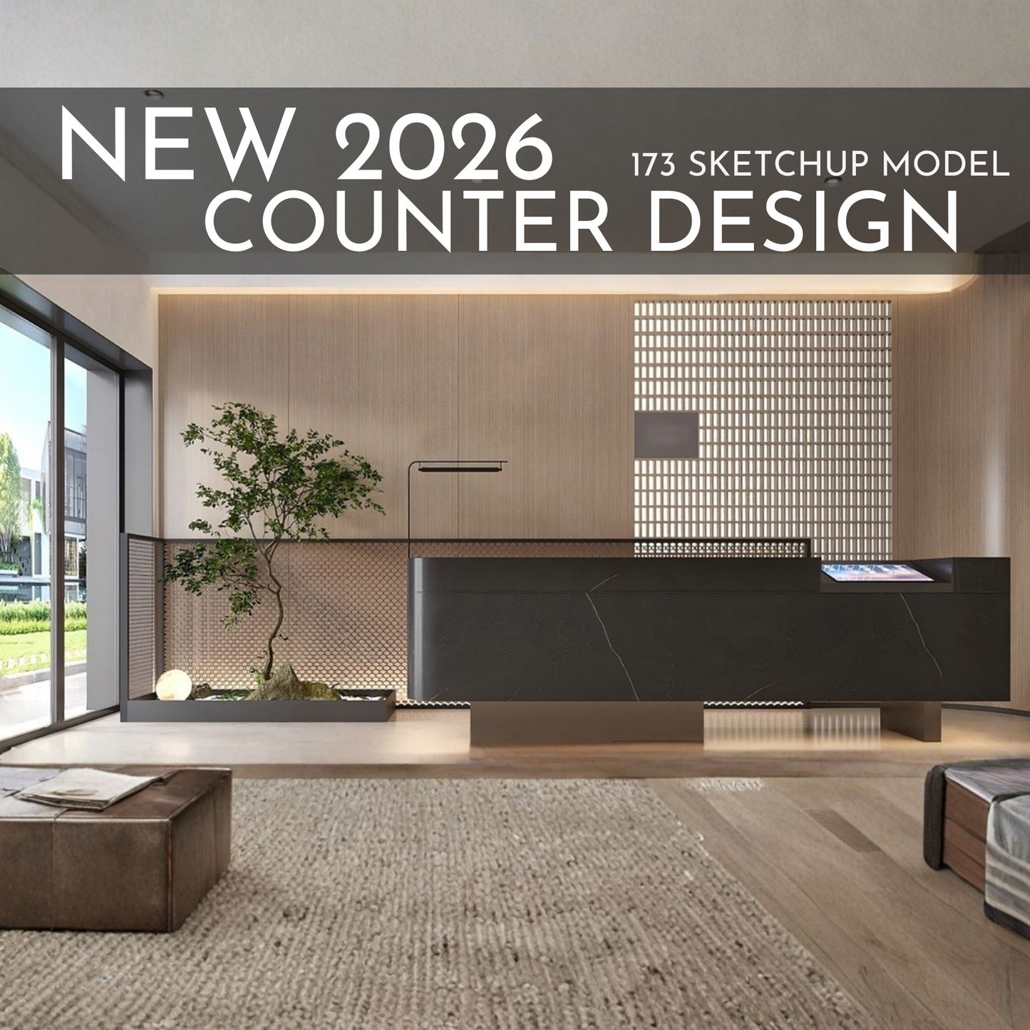 Counter Design | 173 SketchUp 3D Models | Commercial Interior Asset Full Bundle