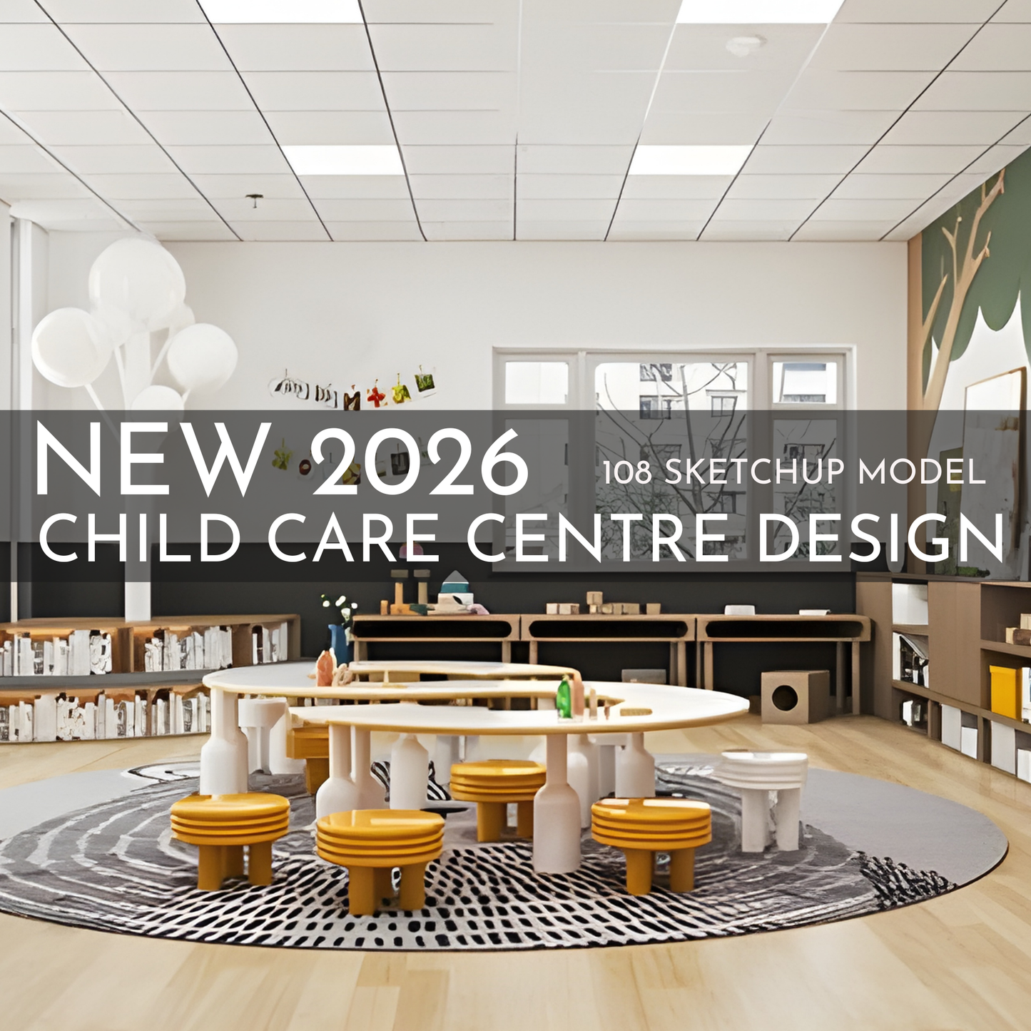 2026 New Child Care Design | 108 SketchUp 3D Models | Interior Asset Pack