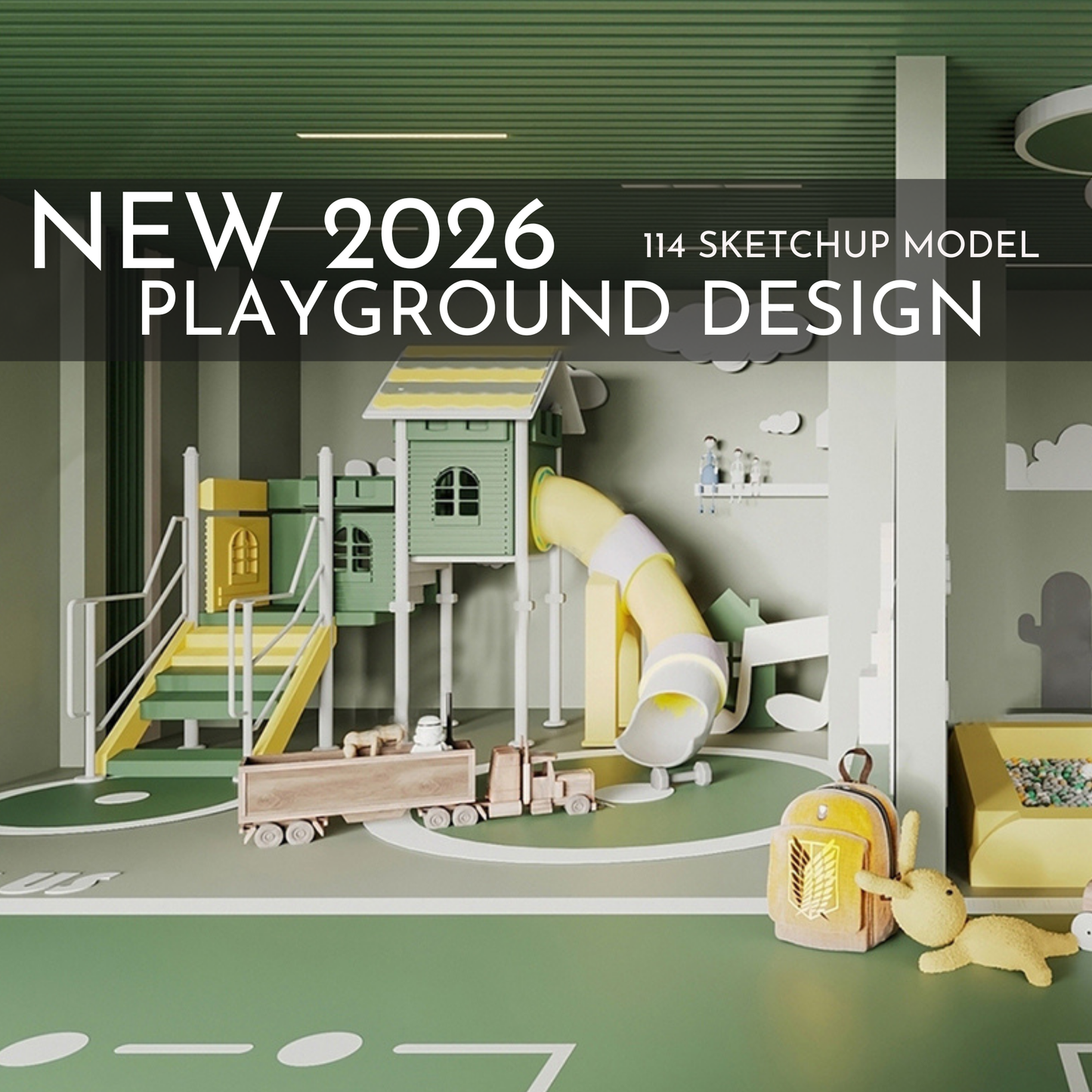 Playground Design | 114 SketchUp 3D Models | Interior & Outdoor Asset Full Bundle