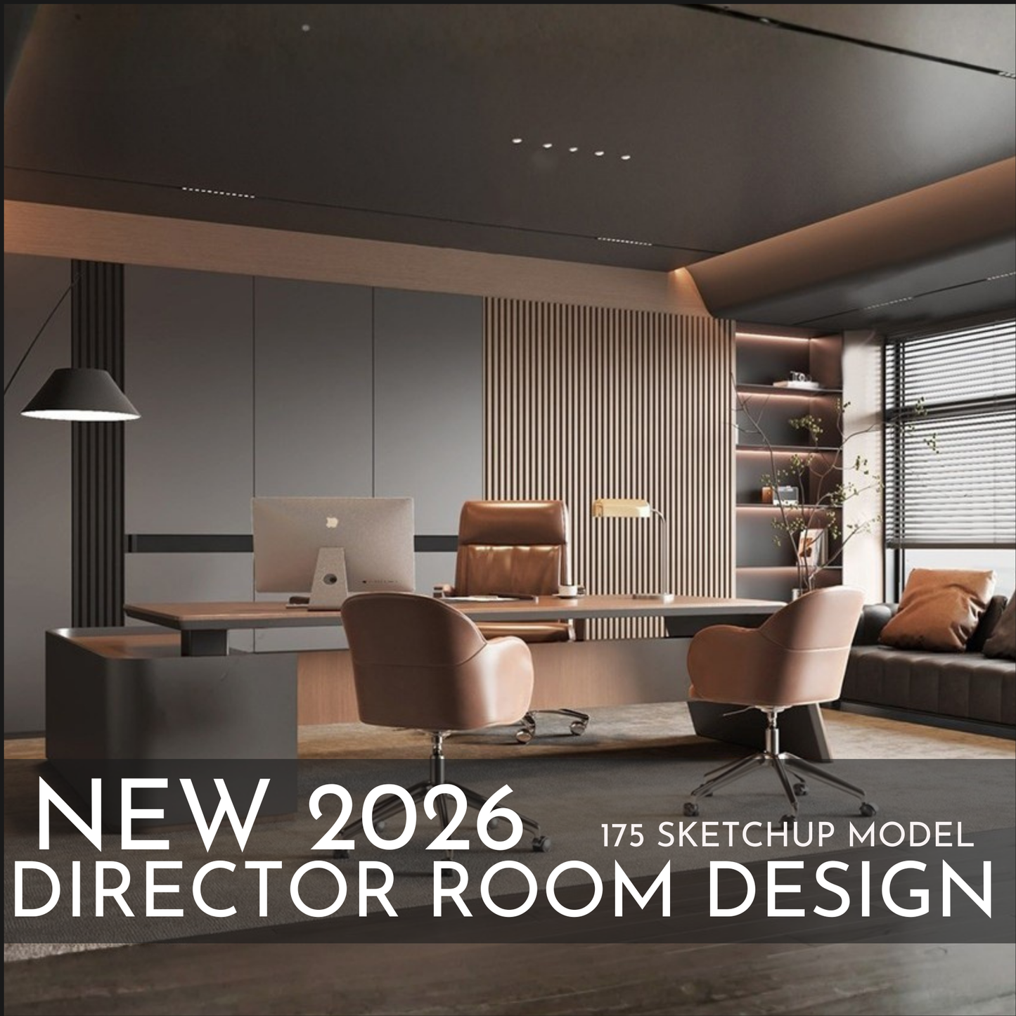 Director Room Design | 175 SketchUp 3D Models | Office Interior Asset Full Bundle