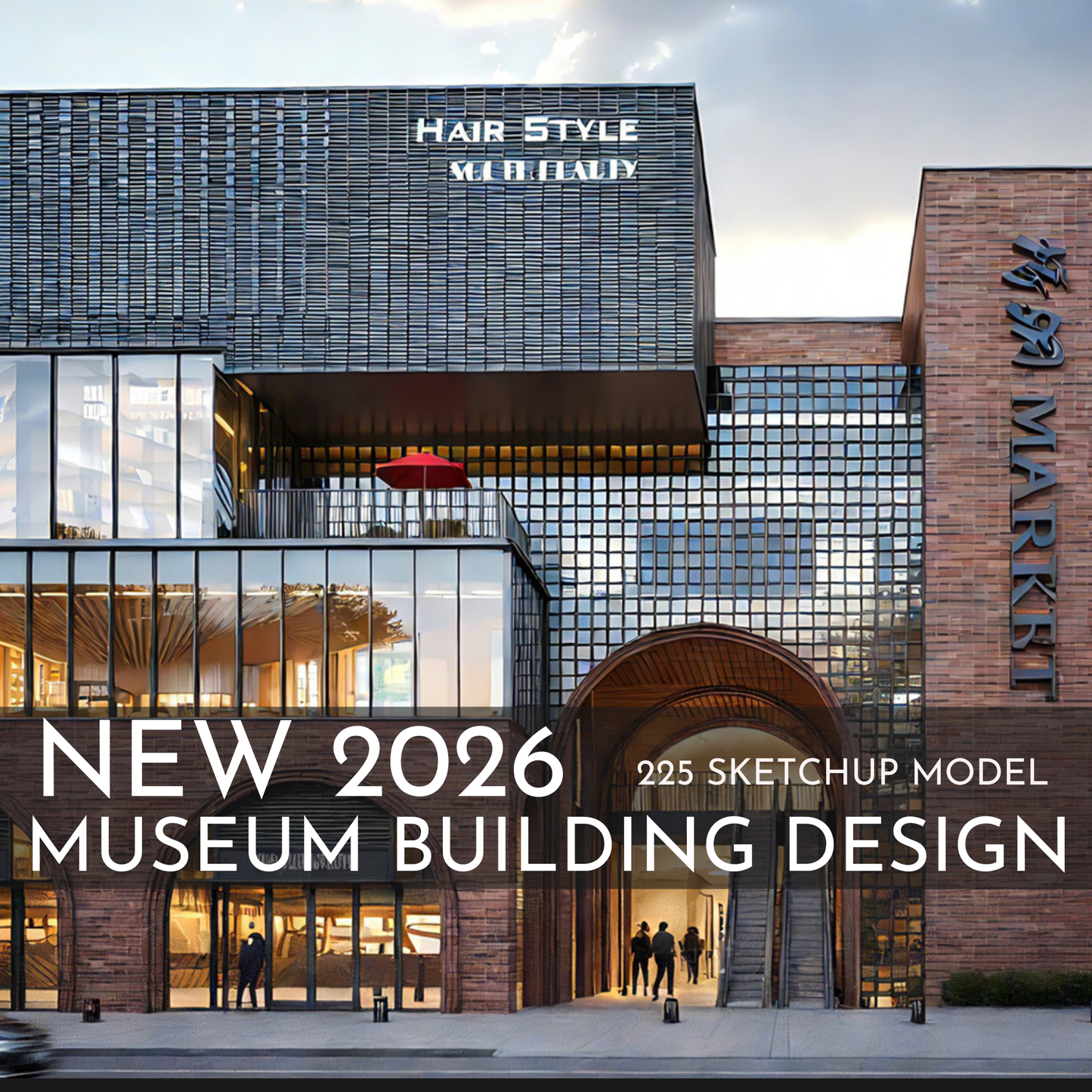 225 Museum Building Design SketchUp 3D Models | 2026 New Design | Interior Asset Pack