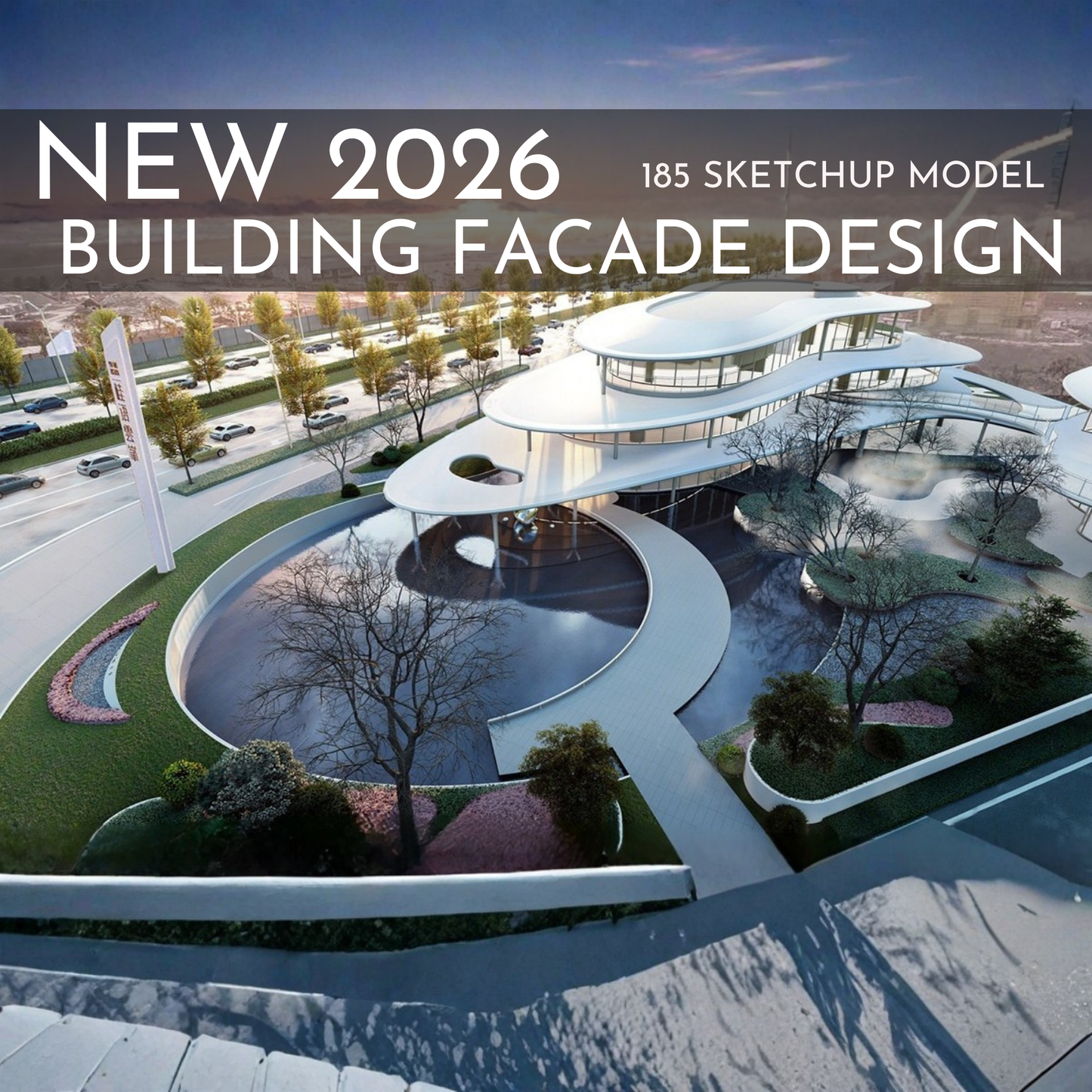 185 Building Facade SketchUp 3D Models | Architectural Design Asset Pack