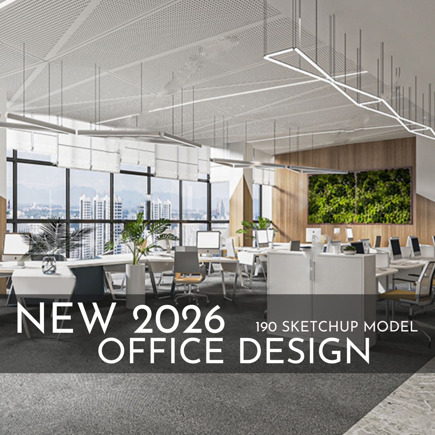 Office Design | 190 SketchUp 3D Models | Corporate Interior Asset Full Bundle