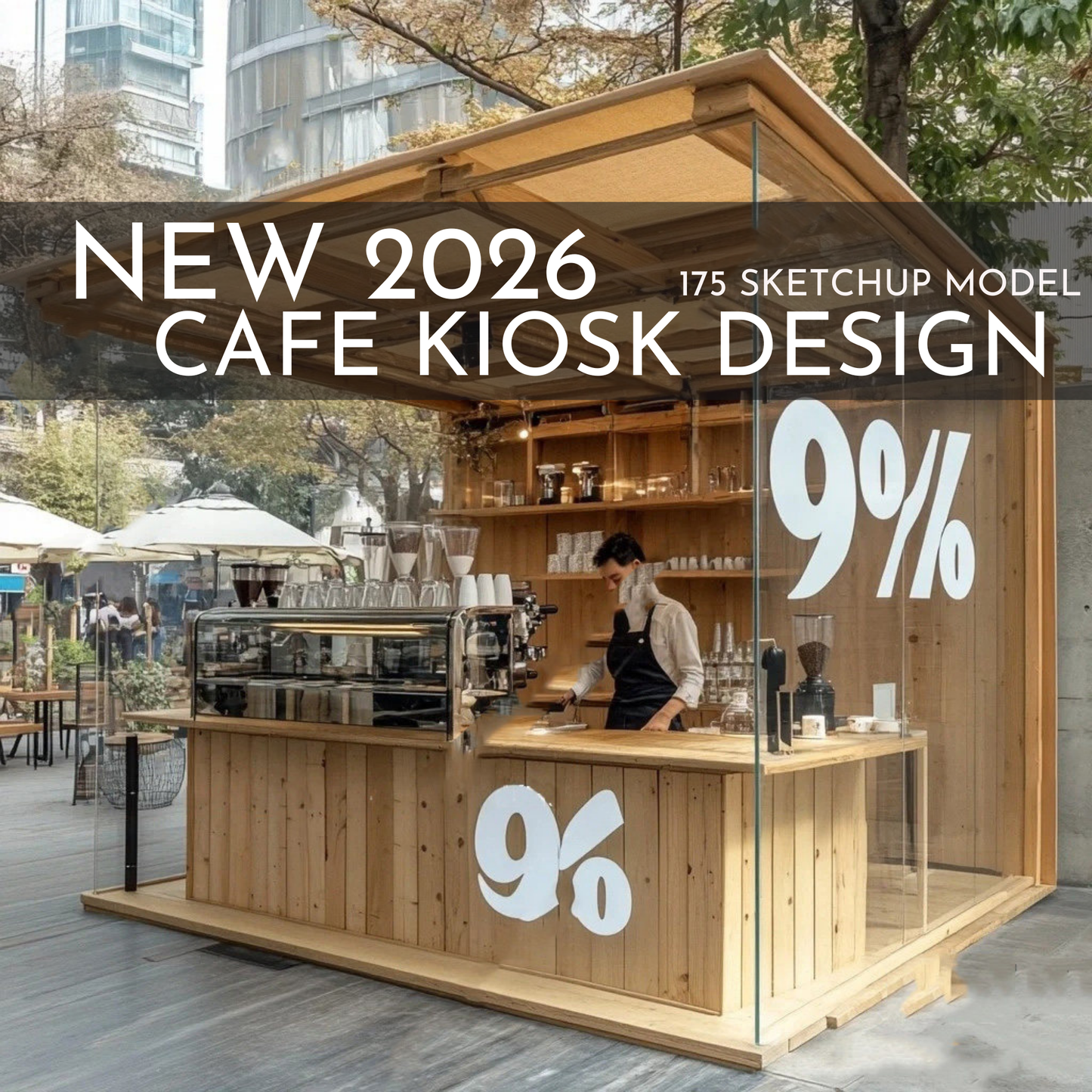 175 Cafe Kiosk Design SketchUp 3D Models | 2026 New Design | Interior Asset Pack
