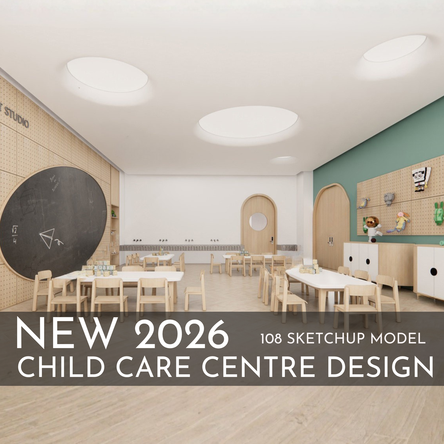 2026 New Child Care Design | 108 SketchUp 3D Models | Interior Asset Pack