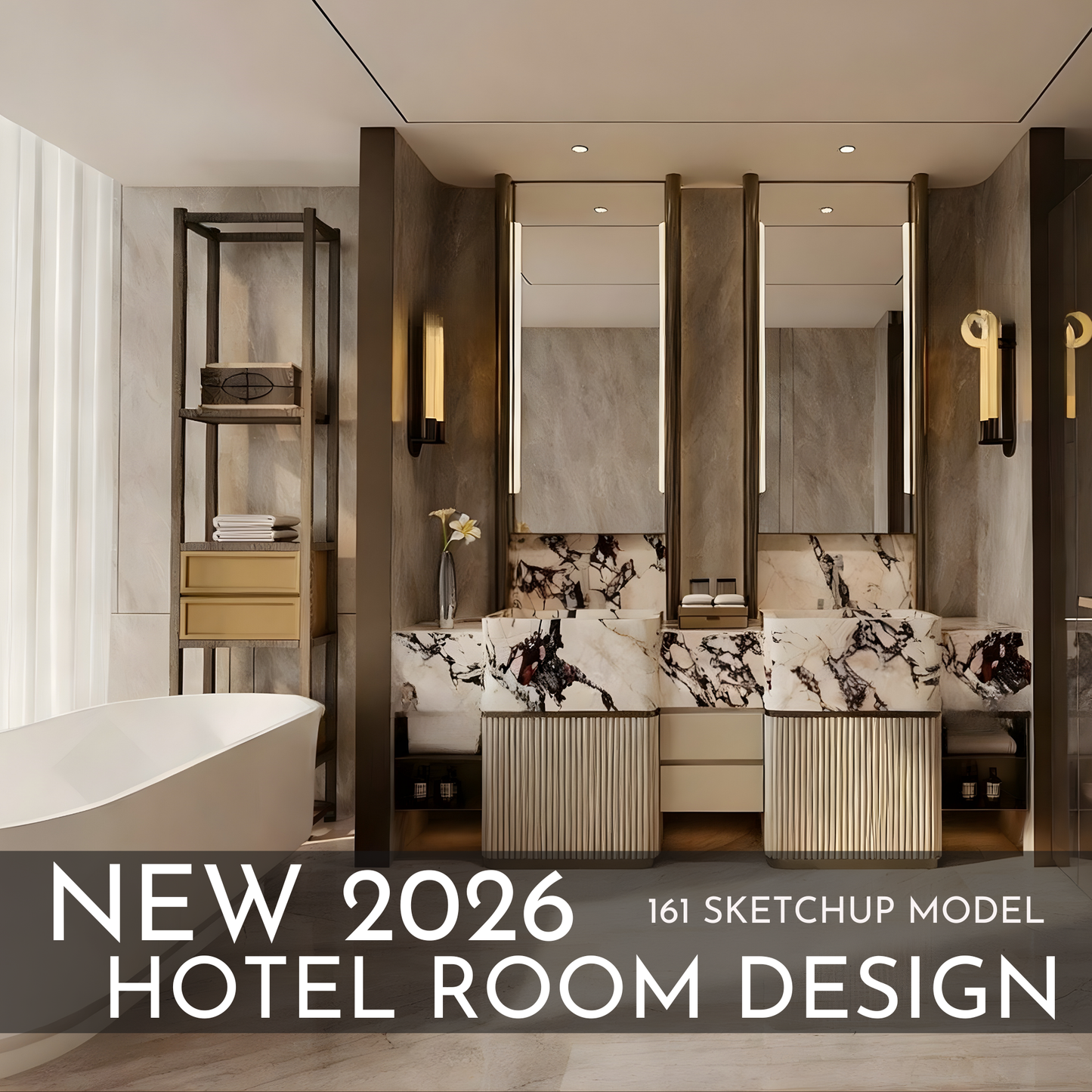 161 Hotel Room Design SketchUp 3D Models | 2026 New Design | Interior Asset Pack