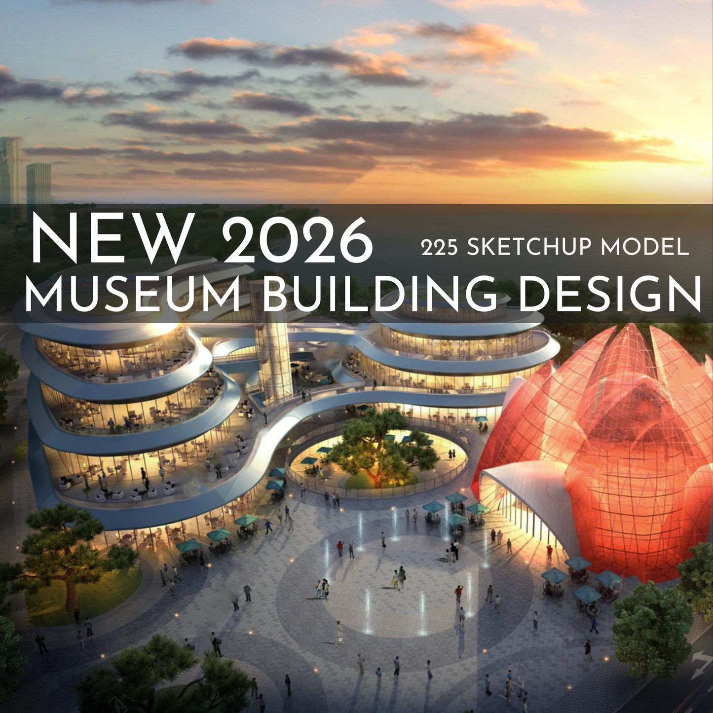 225 Museum Building Design SketchUp 3D Models | 2026 New Design | Interior Asset Pack