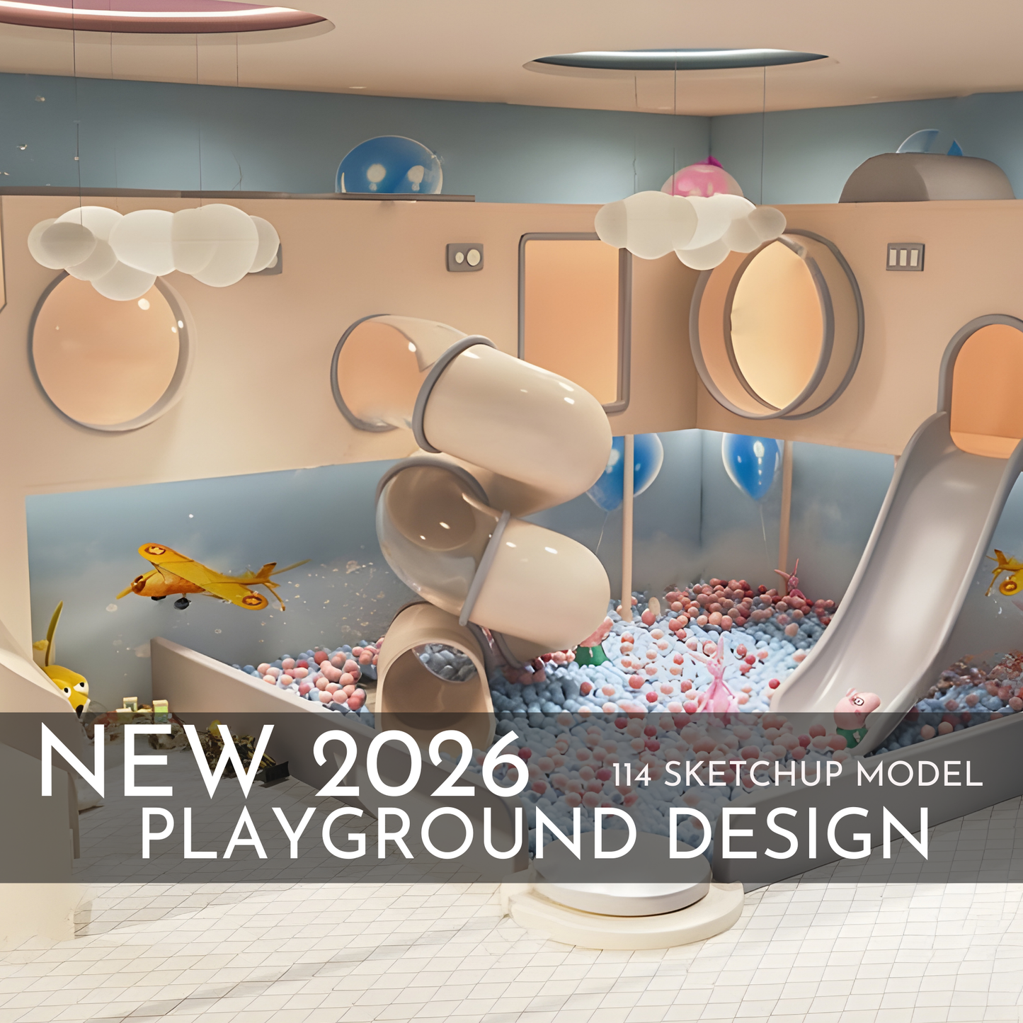 Playground Design | 114 SketchUp 3D Models | Interior & Outdoor Asset Full Bundle