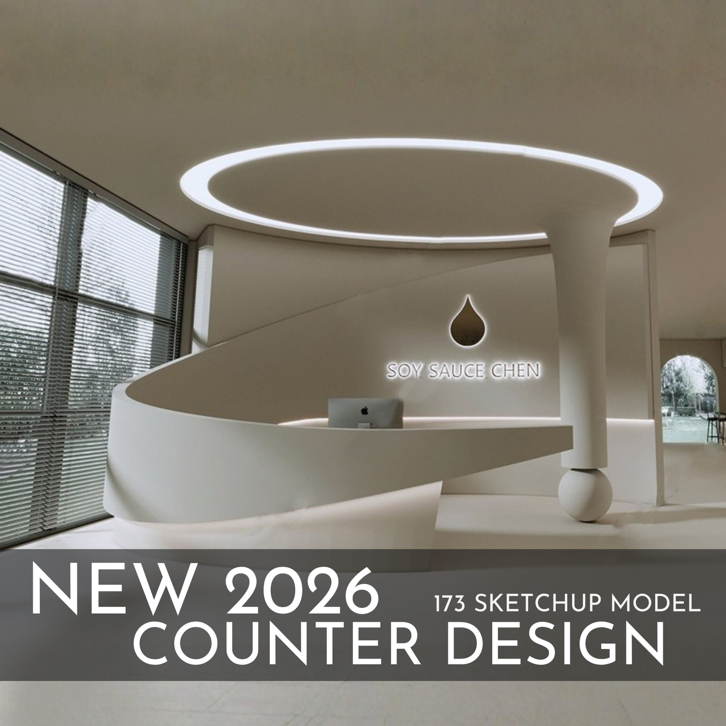 Counter Design | 173 SketchUp 3D Models | Commercial Interior Asset Full Bundle