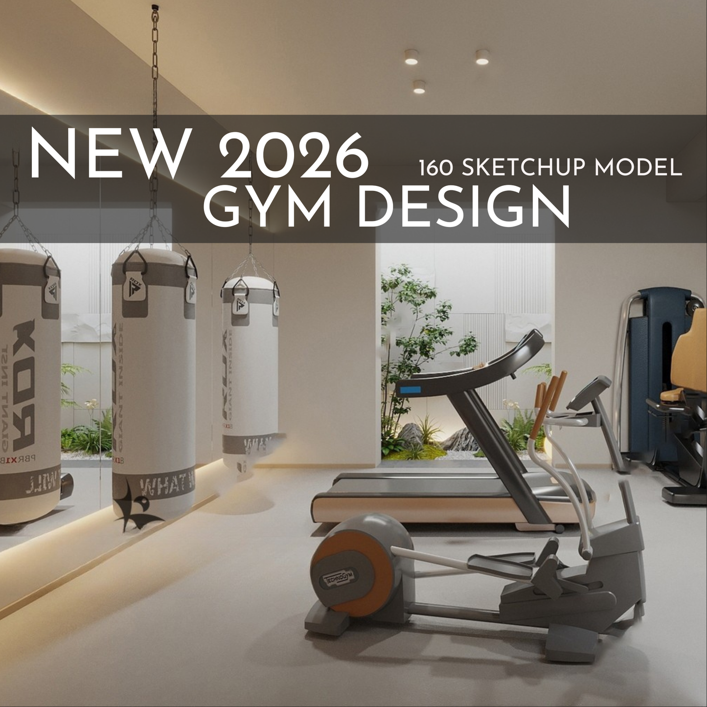 Gym Design | 160 SketchUp 3D Models | Commercial Interior Asset Full Bundle