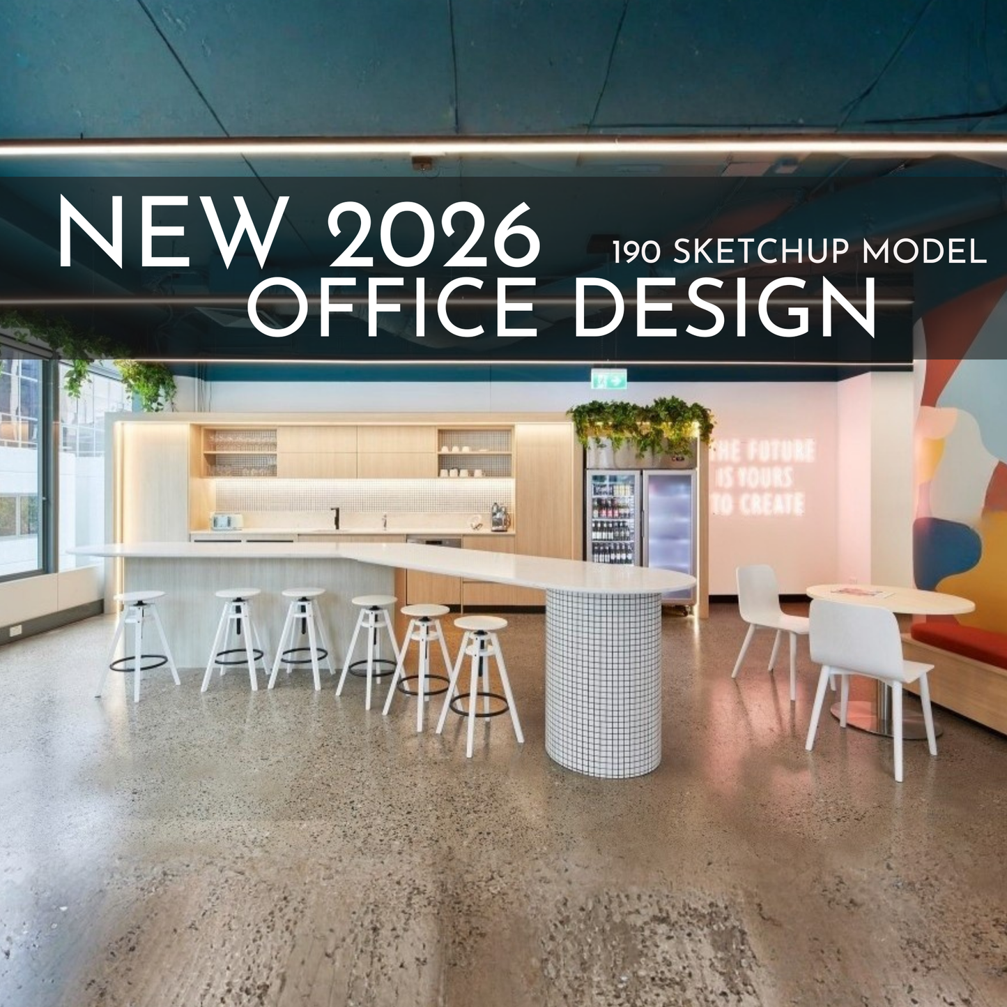 Office Design | 190 SketchUp 3D Models | Corporate Interior Asset Full Bundle