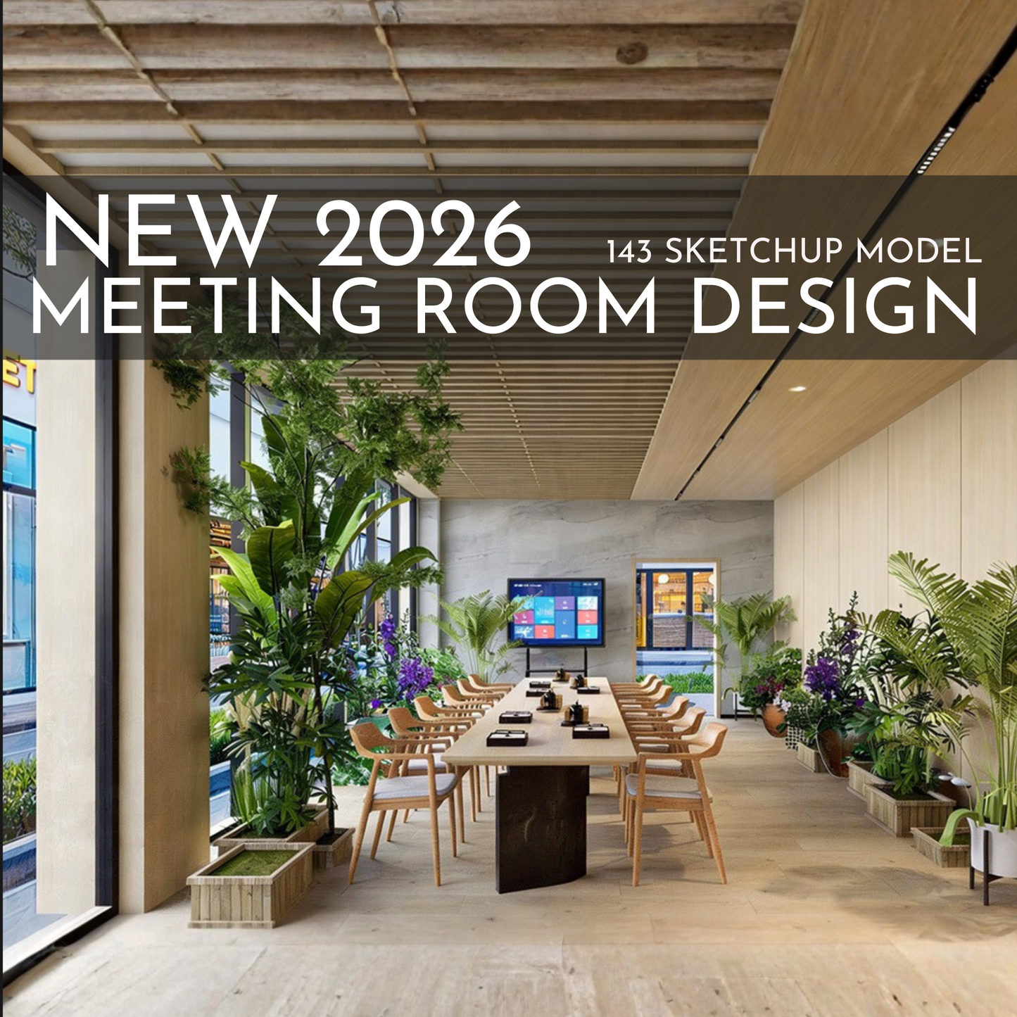 Meeting Room Design | 143 SketchUp 3D Models | Office Interior Asset Full Bundle