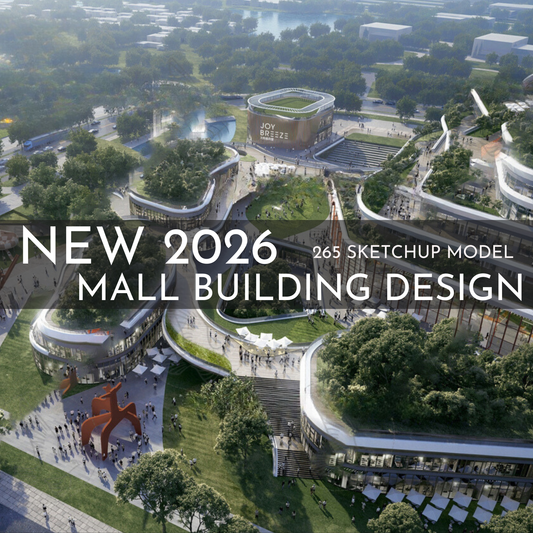 265 Mall Building SketchUp 3D Models | Commercial Interior Design Asset Pack