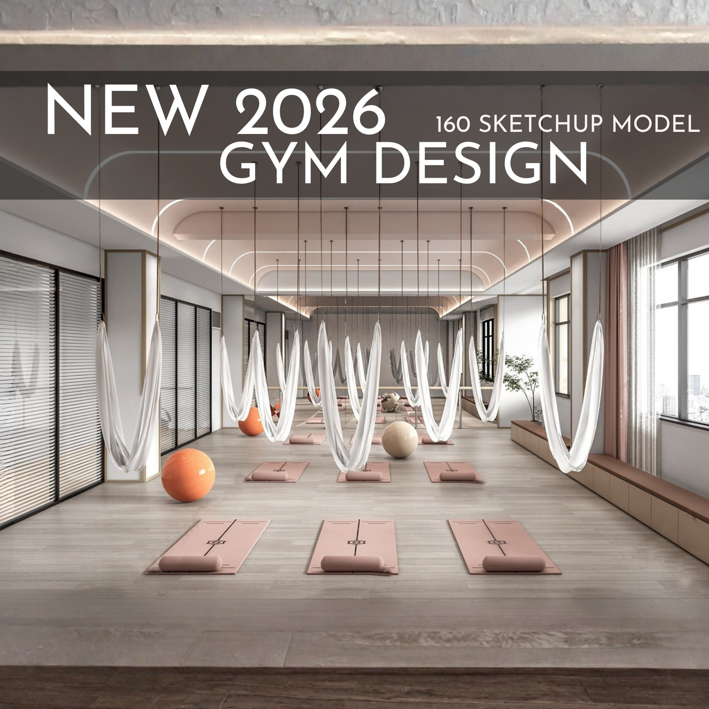 Gym Design | 160 SketchUp 3D Models | Commercial Interior Asset Full Bundle