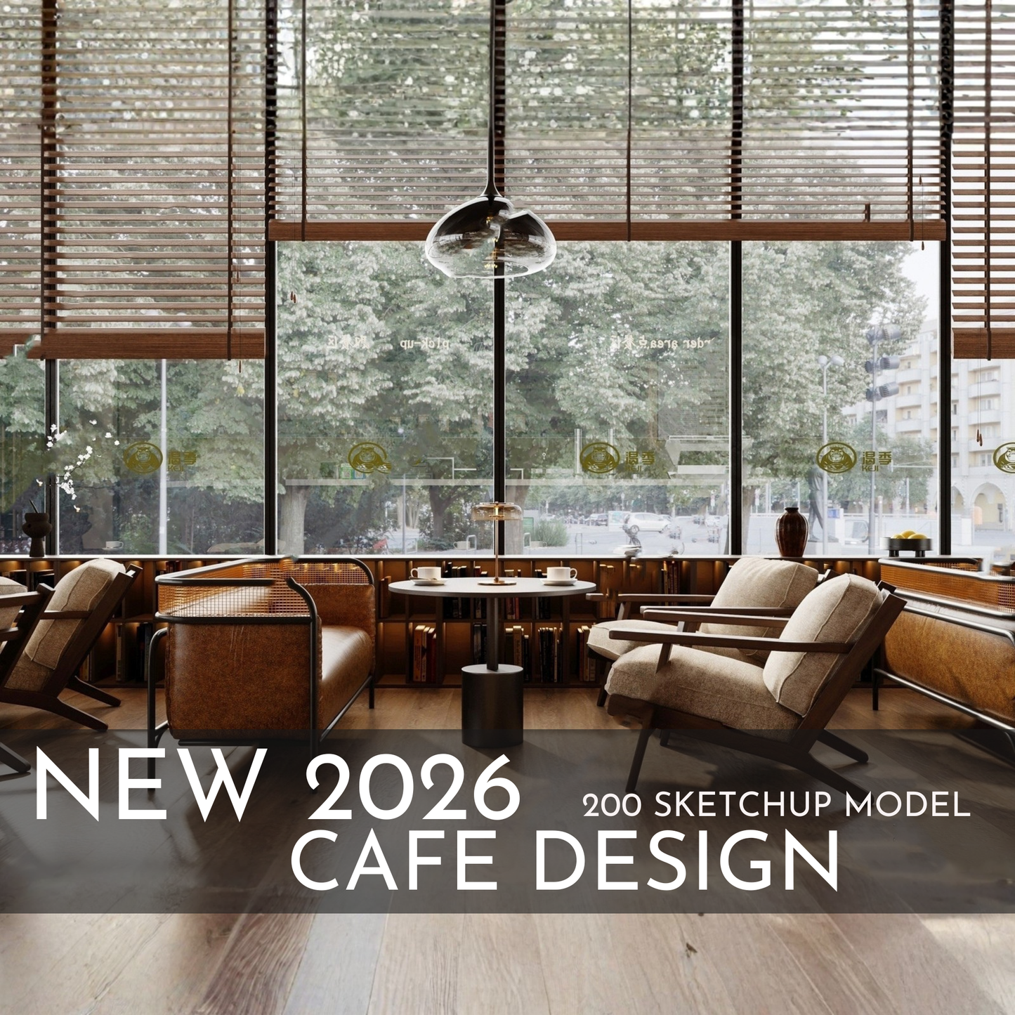 2026 NEW!  200 CAFE  - Sketchup 3D CAFE Interior Design Model