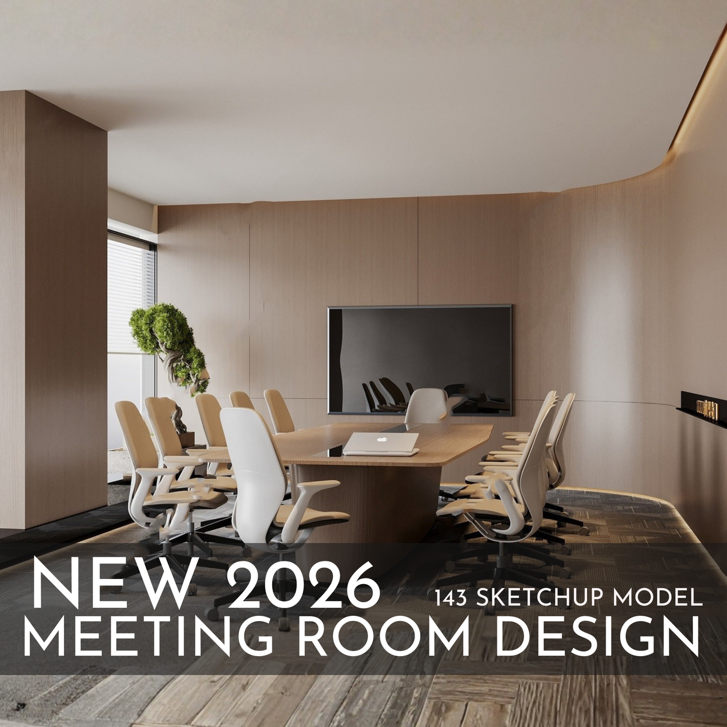 Meeting Room Design | 143 SketchUp 3D Models | Office Interior Asset Full Bundle