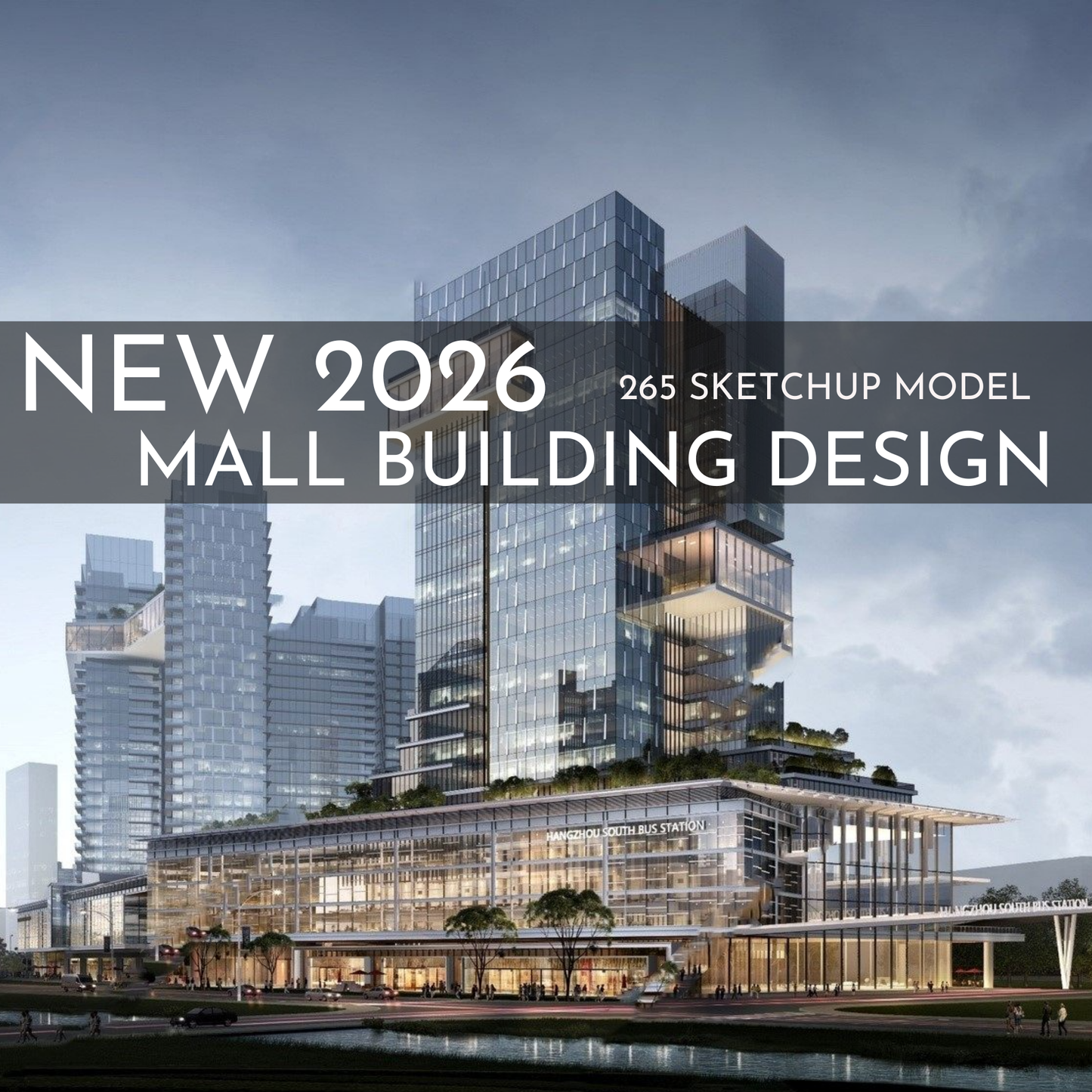 265 Mall Building SketchUp 3D Models | Commercial Interior Design Asset Pack