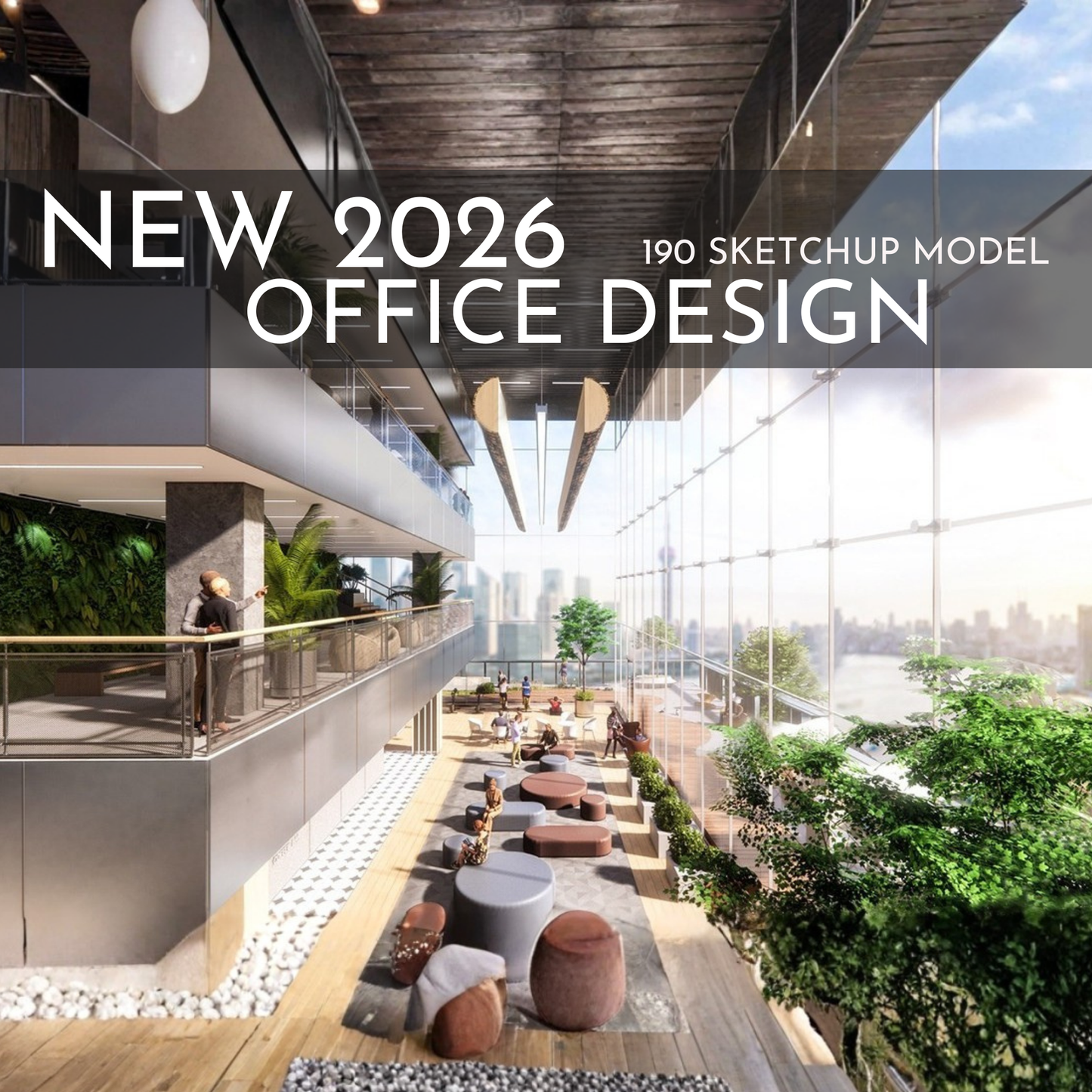 Office Design | 190 SketchUp 3D Models | Corporate Interior Asset Full Bundle