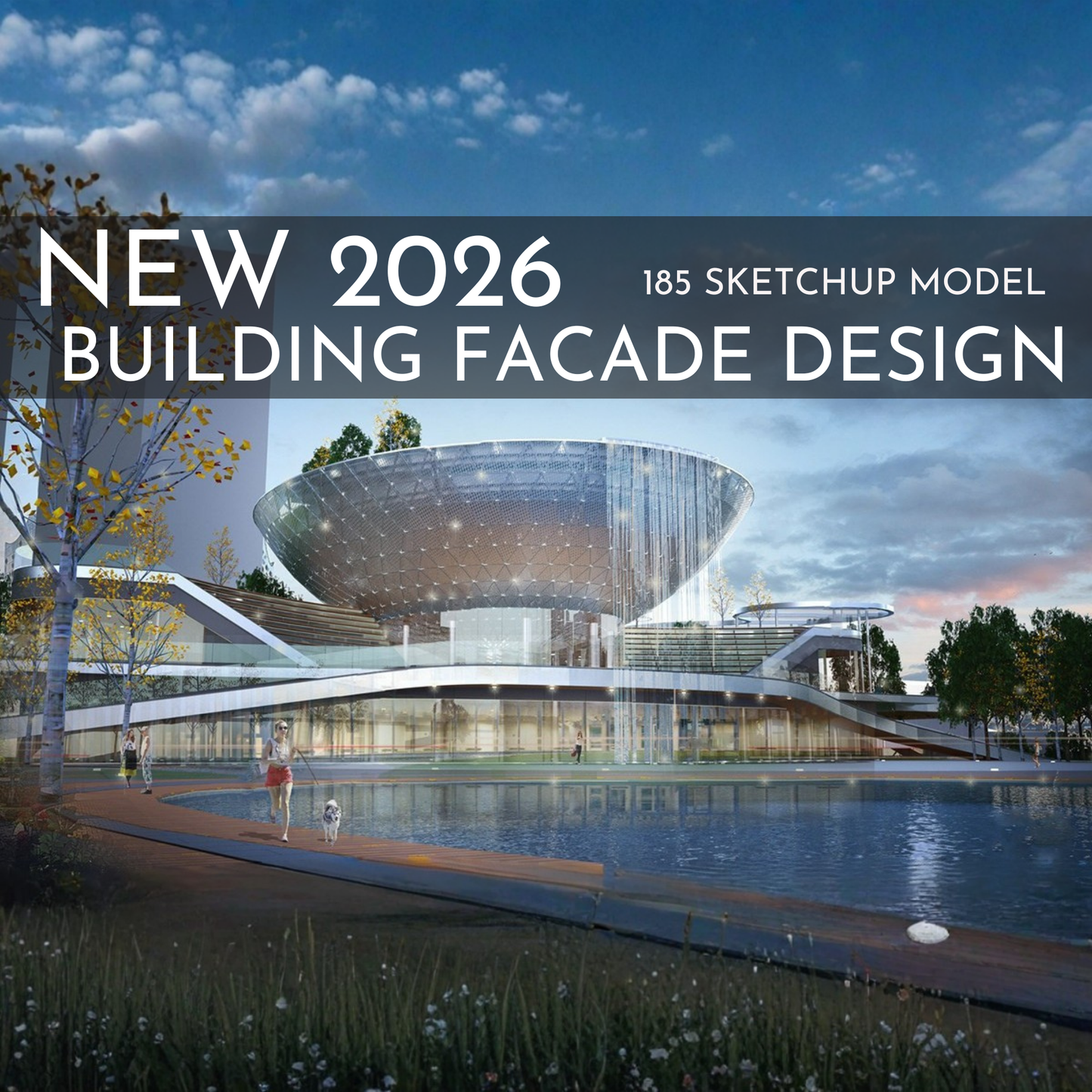 185 Building Facade SketchUp 3D Models | Architectural Design Asset Pack