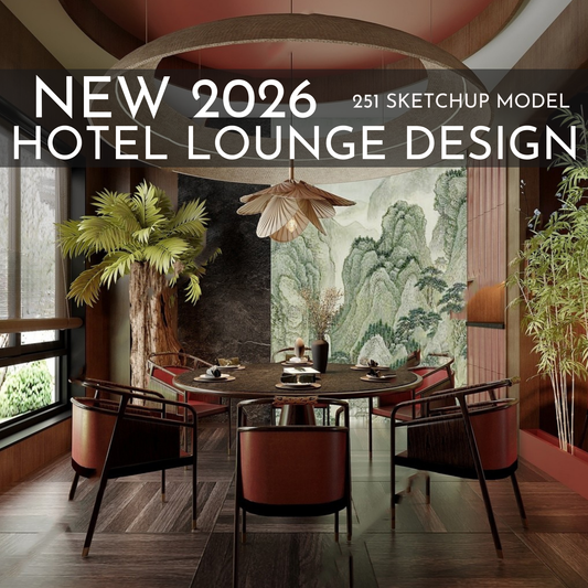251 Hotel Lounge SketchUp 3D Models | 2026 Interior Design Asset Pack