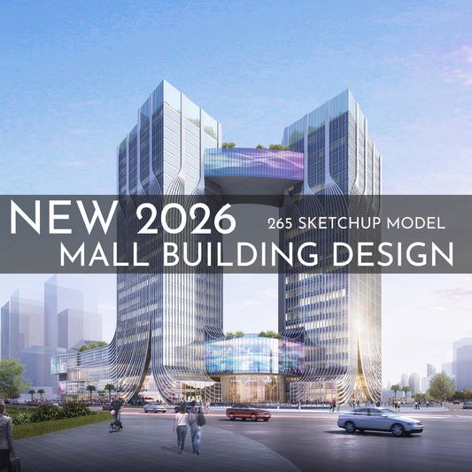 265 Mall Building SketchUp 3D Models | Commercial Interior Design Asset Pack