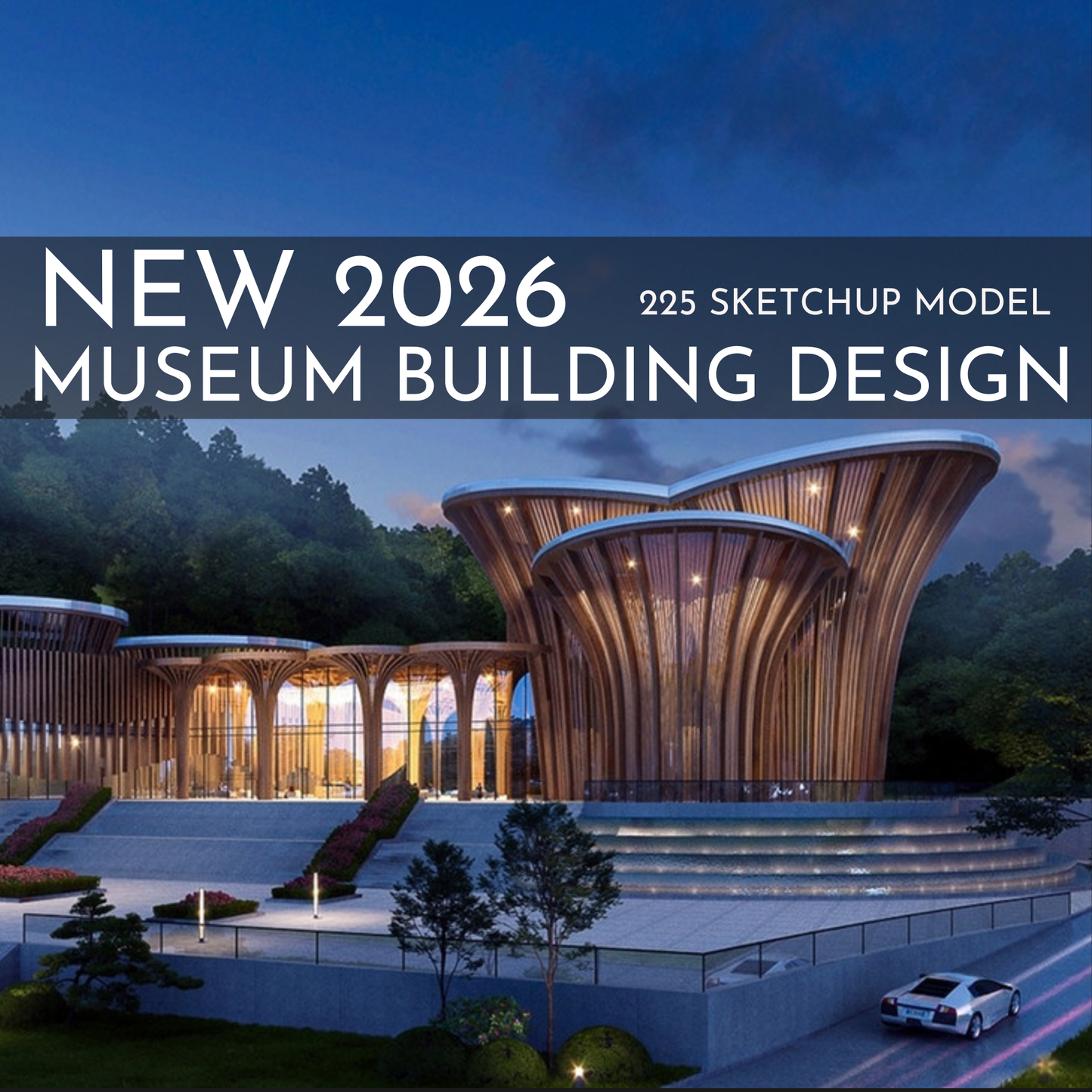 225 Museum Building Design SketchUp 3D Models | 2026 New Design | Interior Asset Pack