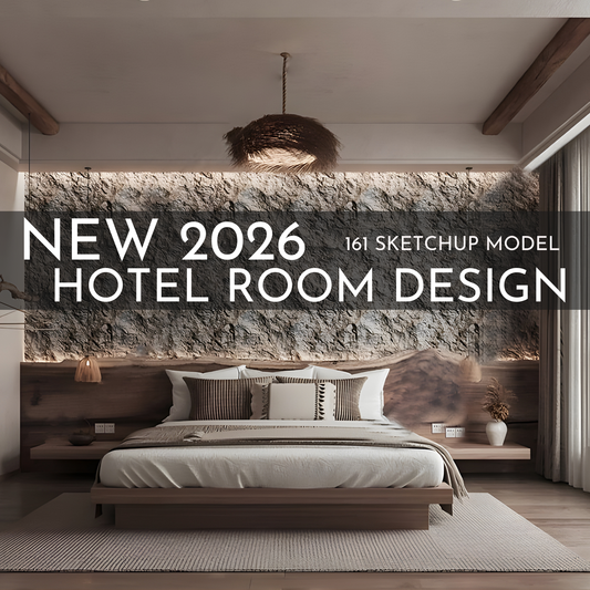 161 Hotel Room Design SketchUp 3D Models | 2026 New Design | Interior Asset Pack