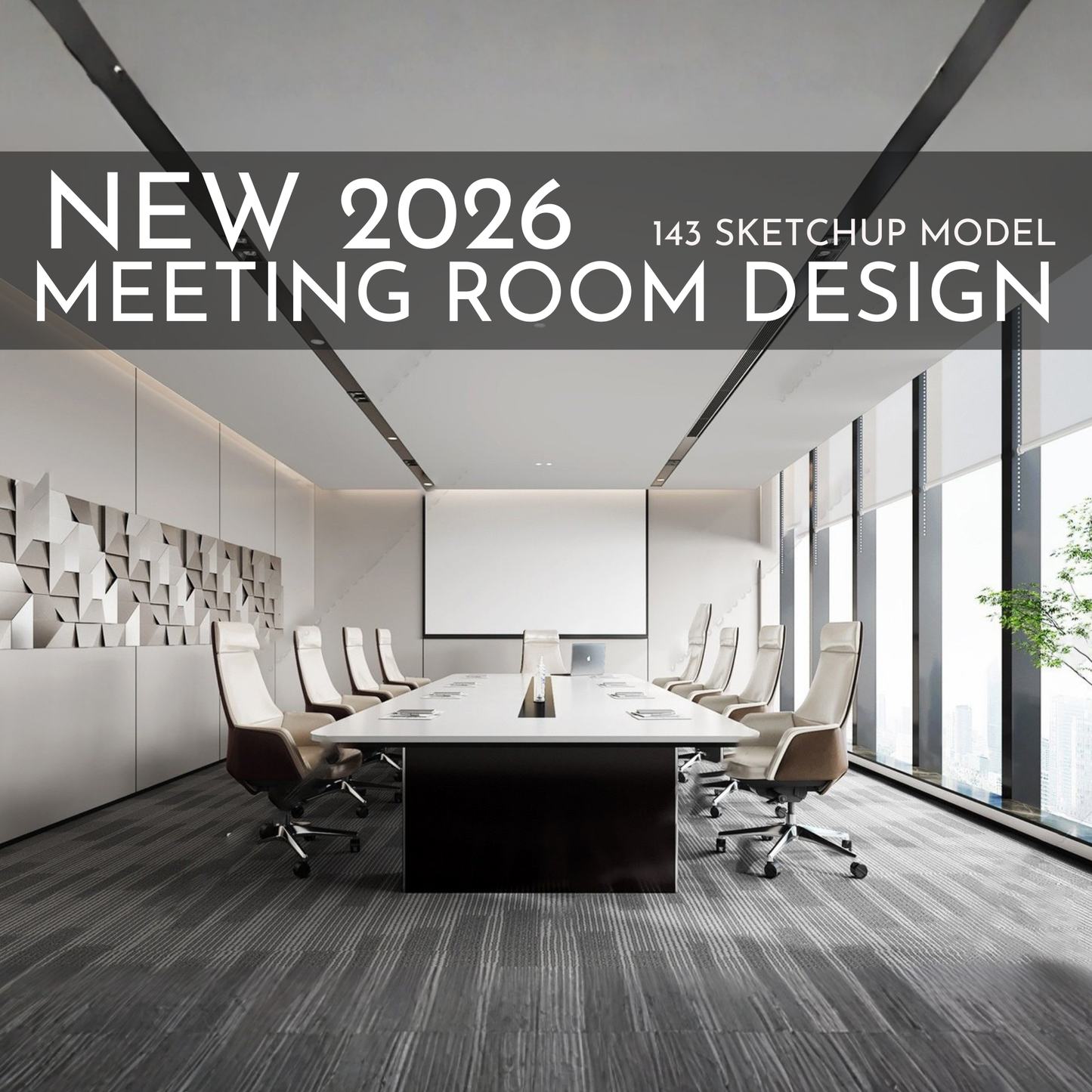 Meeting Room Design | 143 SketchUp 3D Models | Office Interior Asset Full Bundle