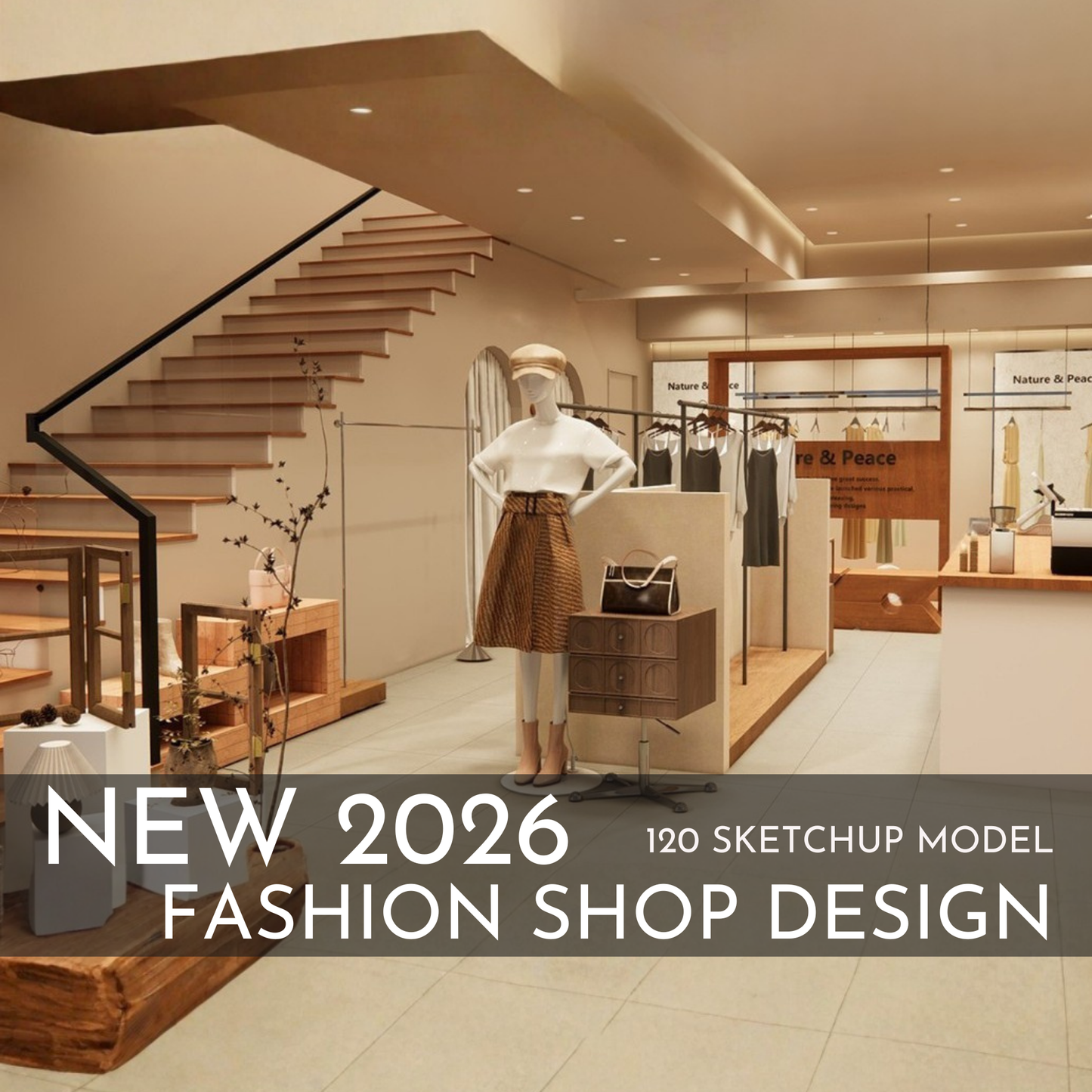 Fashion Shop Design | 120 SketchUp 3D Models | Retail Interior Full Bundle