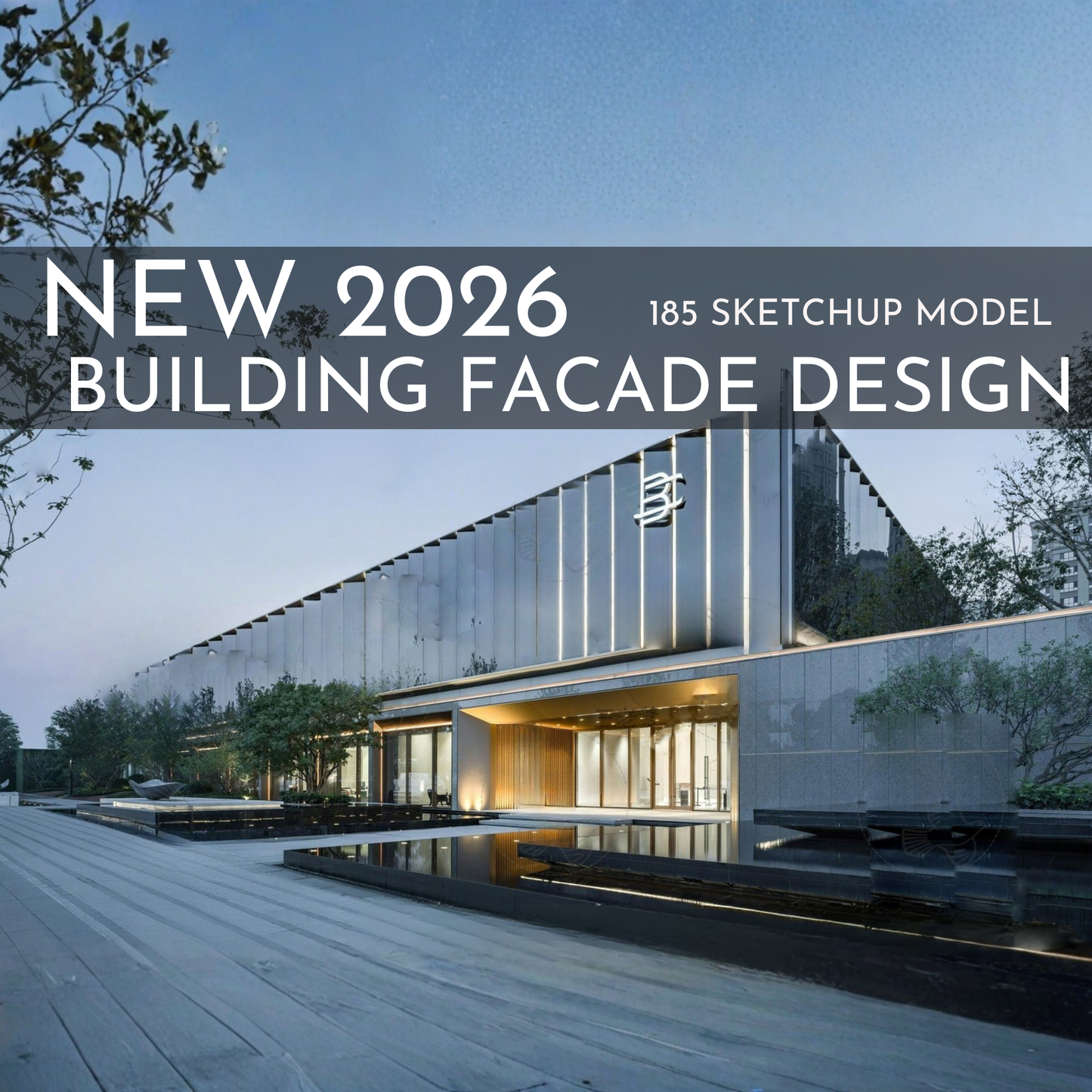 185 Building Facade SketchUp 3D Models | Architectural Design Asset Pack