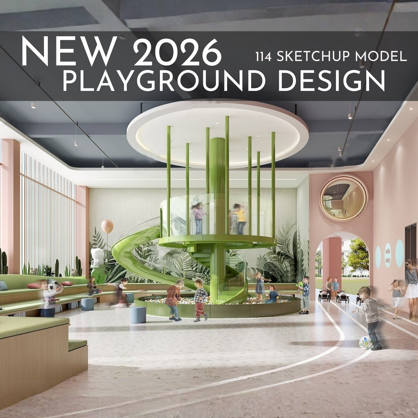 Playground Design | 114 SketchUp 3D Models | Interior & Outdoor Asset Full Bundle