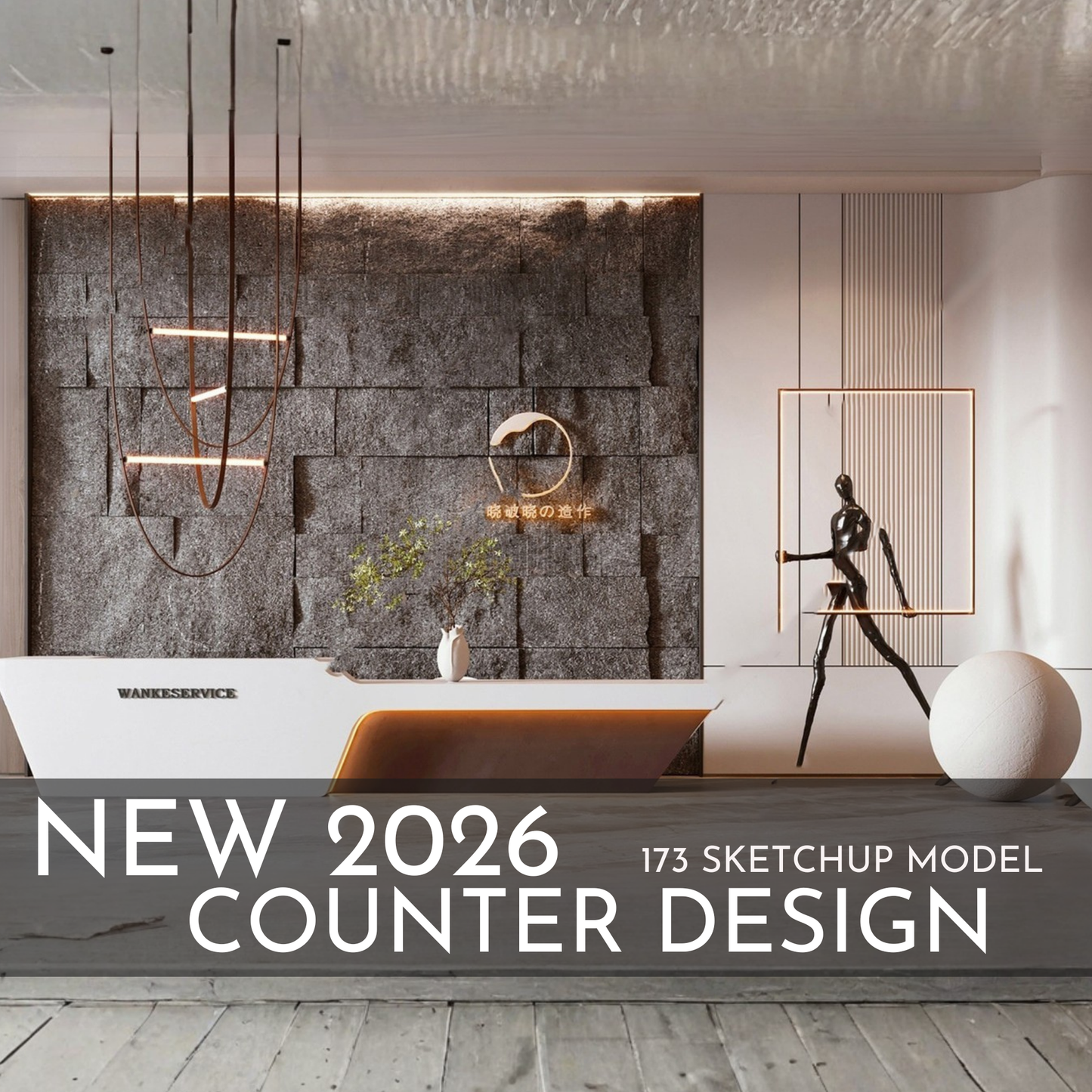 Counter Design | 173 SketchUp 3D Models | Commercial Interior Asset Full Bundle