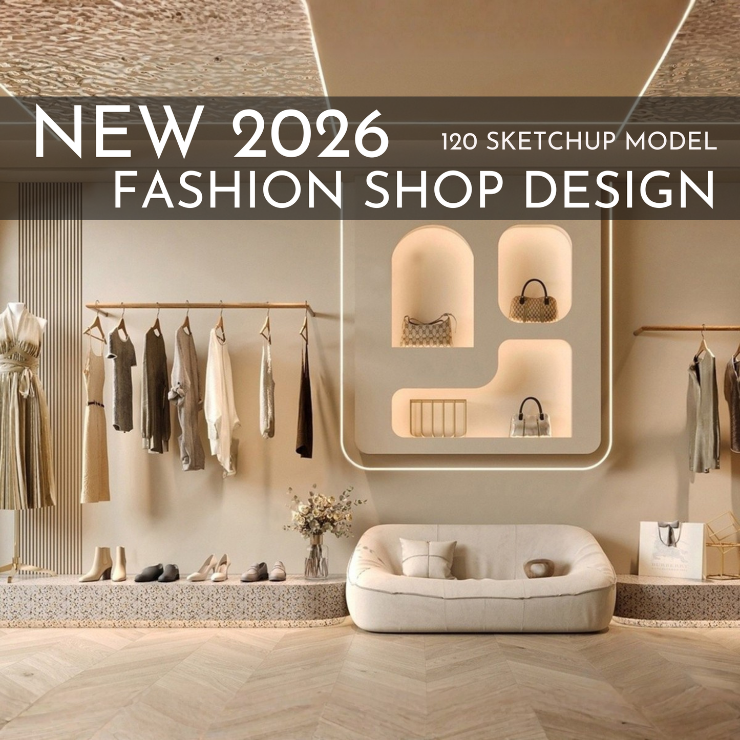 Fashion Shop Design | 120 SketchUp 3D Models | Retail Interior Full Bundle
