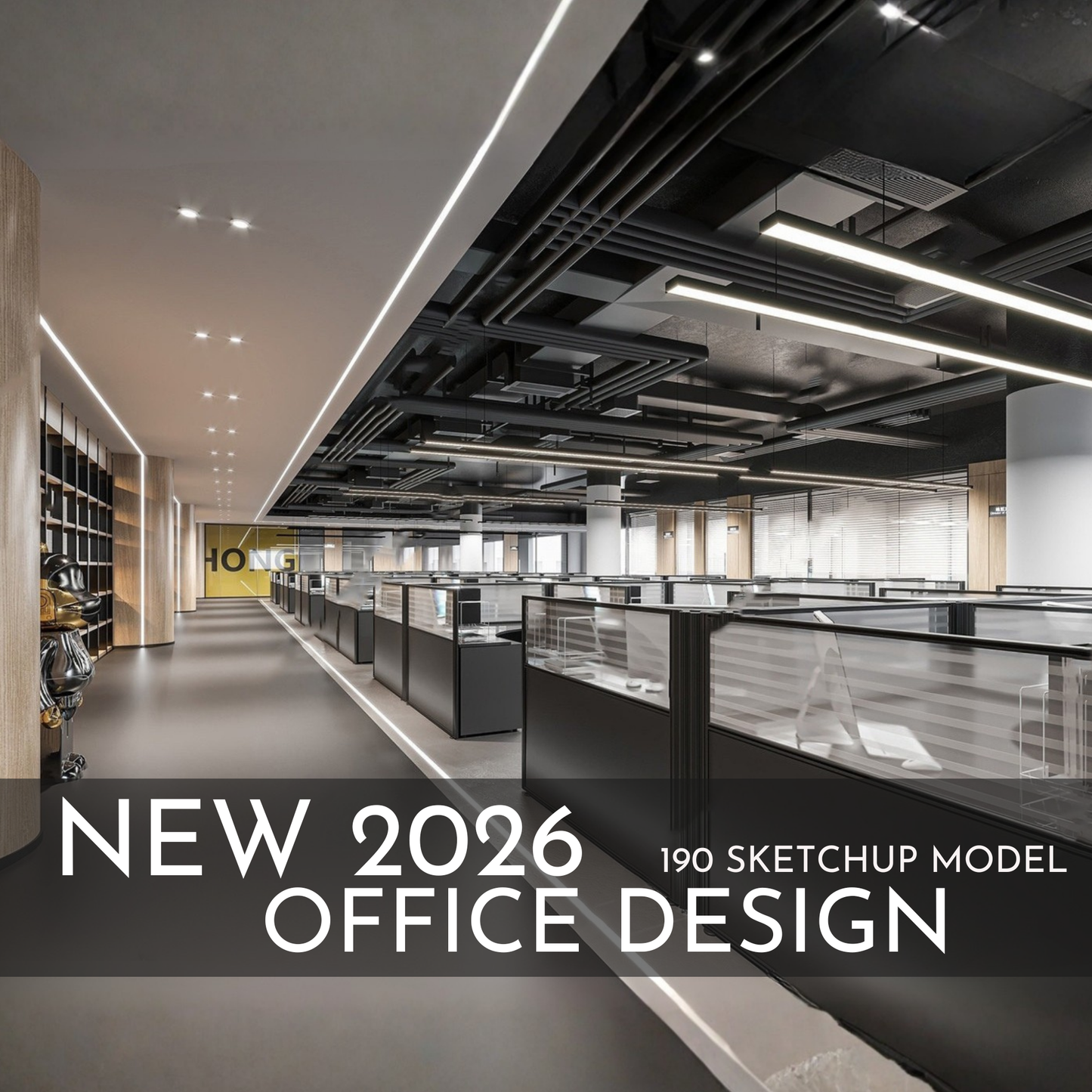 Office Design | 190 SketchUp 3D Models | Corporate Interior Asset Full Bundle