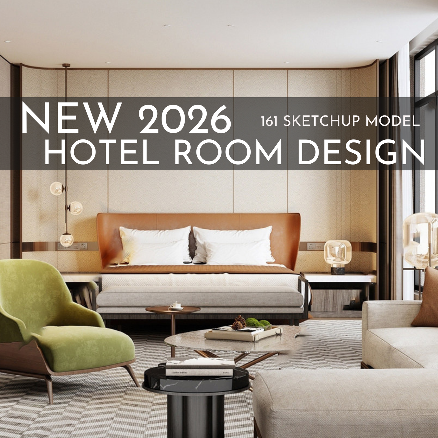 161 Hotel Room Design SketchUp 3D Models | 2026 New Design | Interior Asset Pack