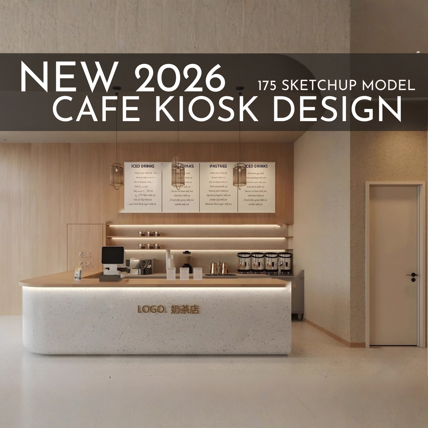 175 Cafe Kiosk Design SketchUp 3D Models | 2026 New Design | Interior Asset Pack