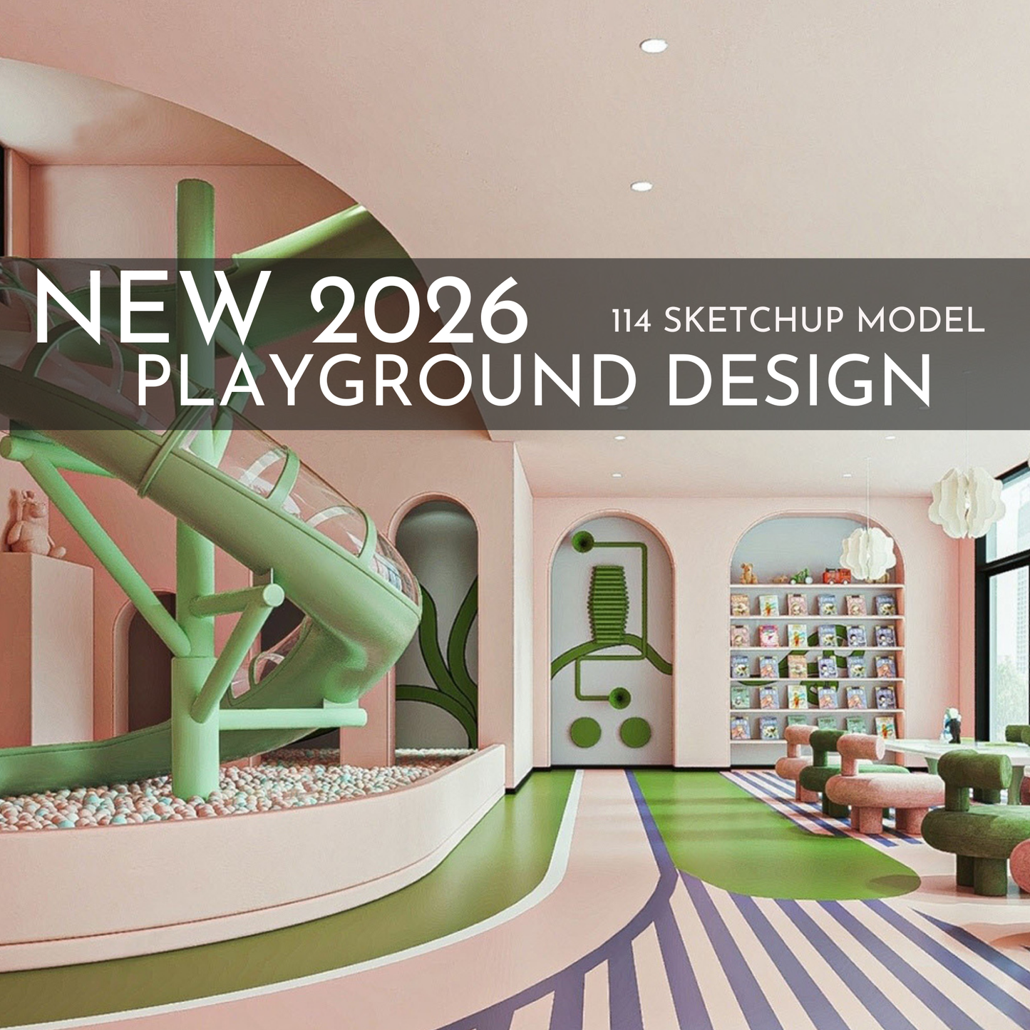 Playground Design | 114 SketchUp 3D Models | Interior & Outdoor Asset Full Bundle